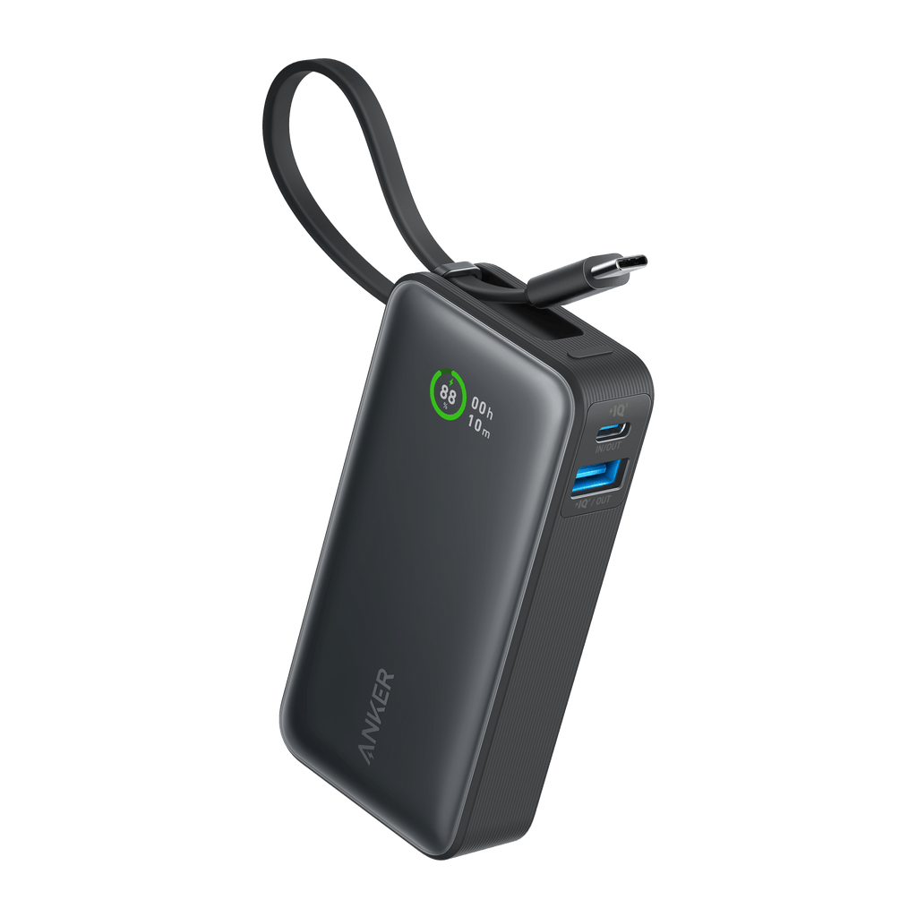 Anker Nano Power Bank (30W, Built - In USB - C Cable) - Black Girl Golf