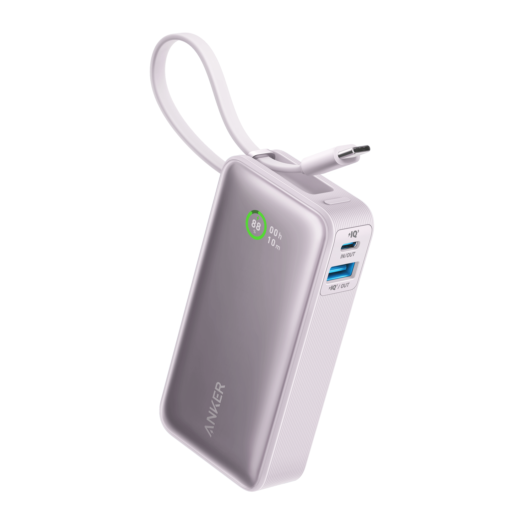 Anker Nano Power Bank (30W, Built - In USB - C Cable) - Black Girl Golf