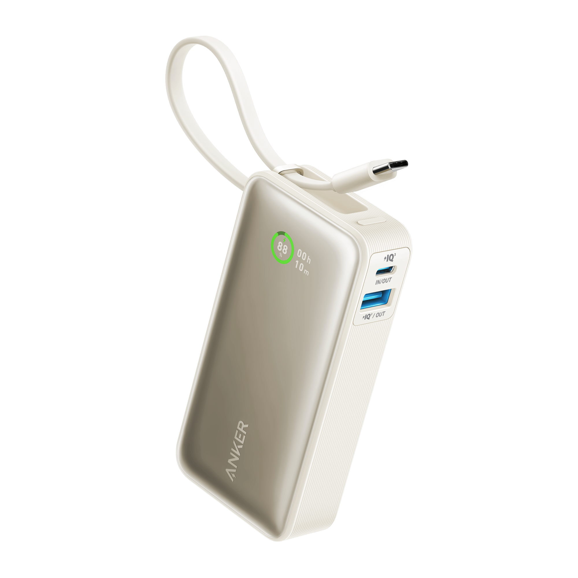Anker Nano Power Bank (30W, Built - In USB - C Cable) - Black Girl Golf