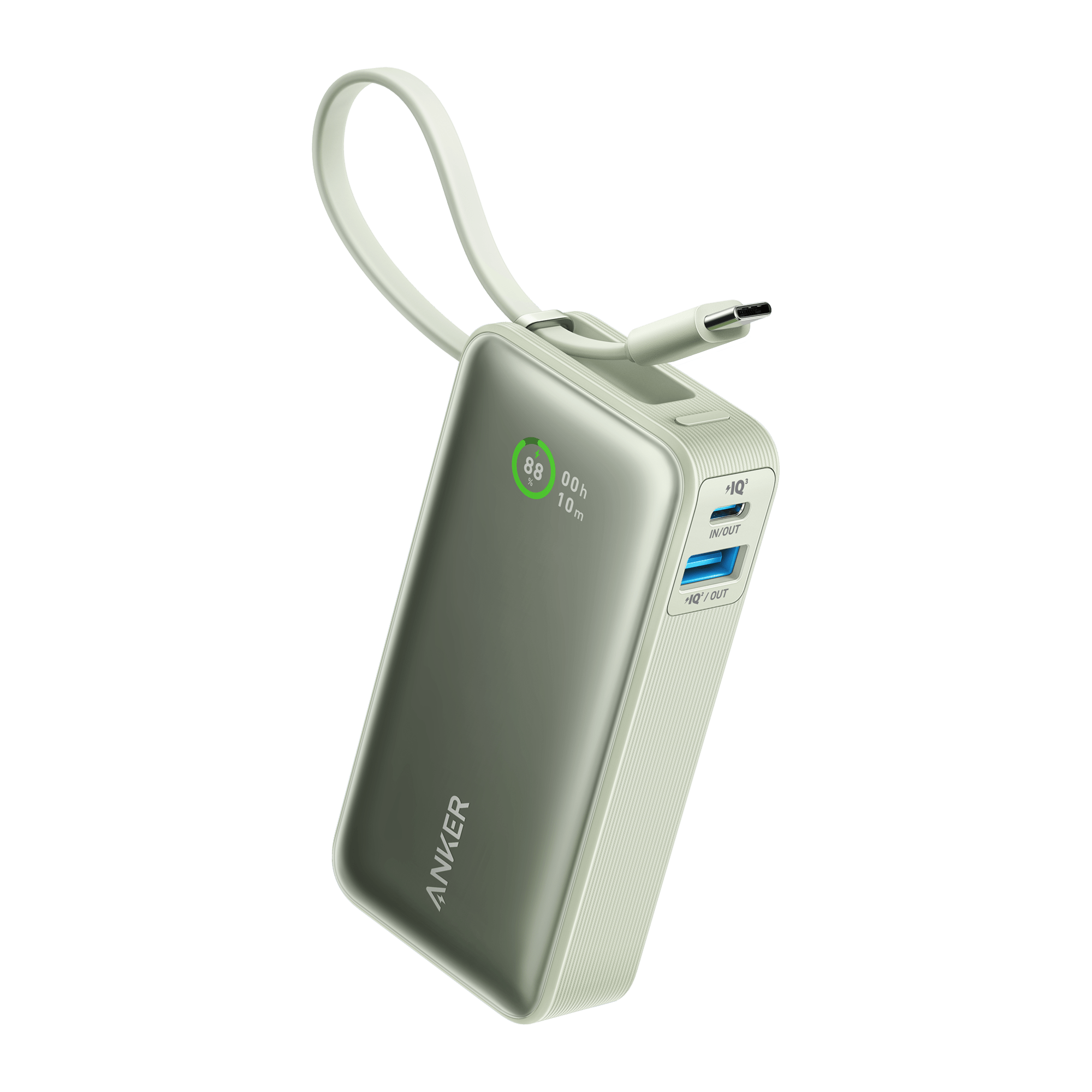Anker Nano Power Bank (30W, Built - In USB - C Cable) - Black Girl Golf