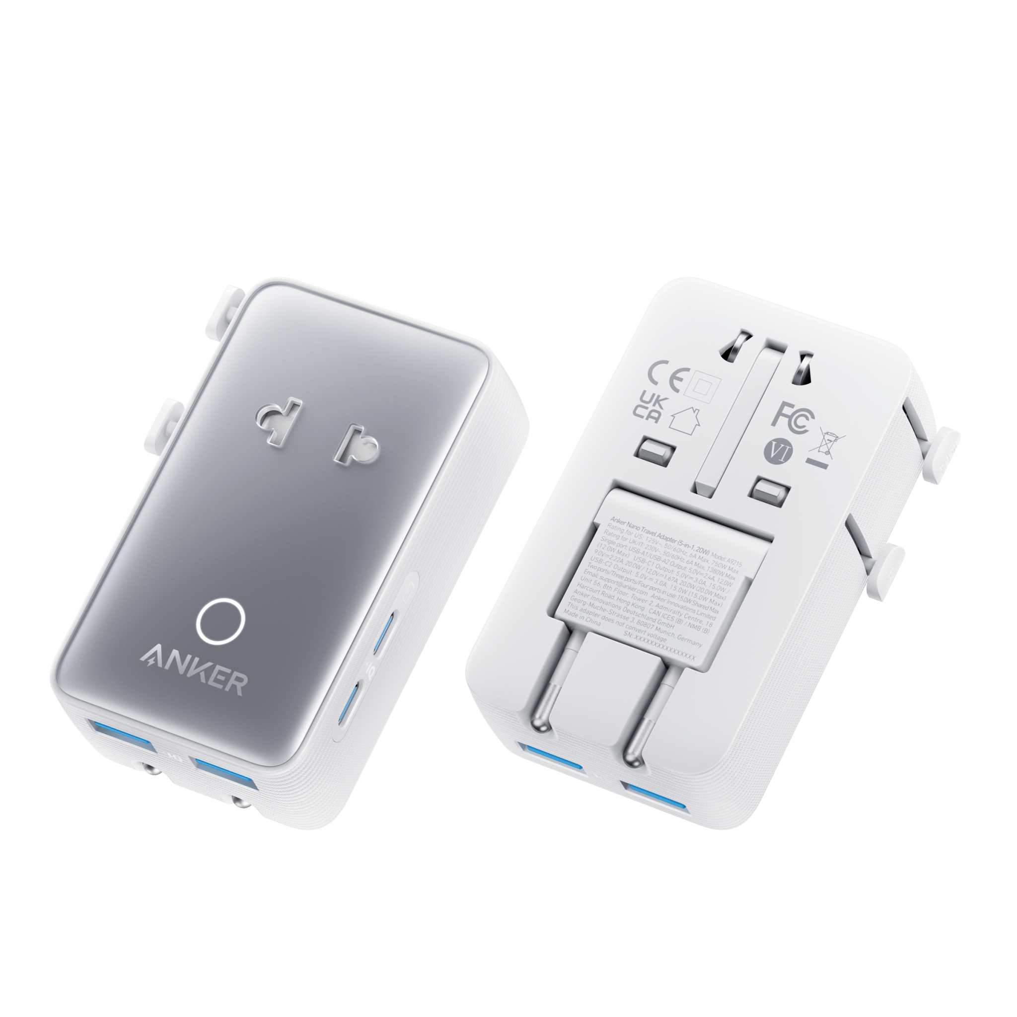 Anker Nano Travel Adapter (5 - in - 1, 20W, 1 - Pack) - Black Girl Golf