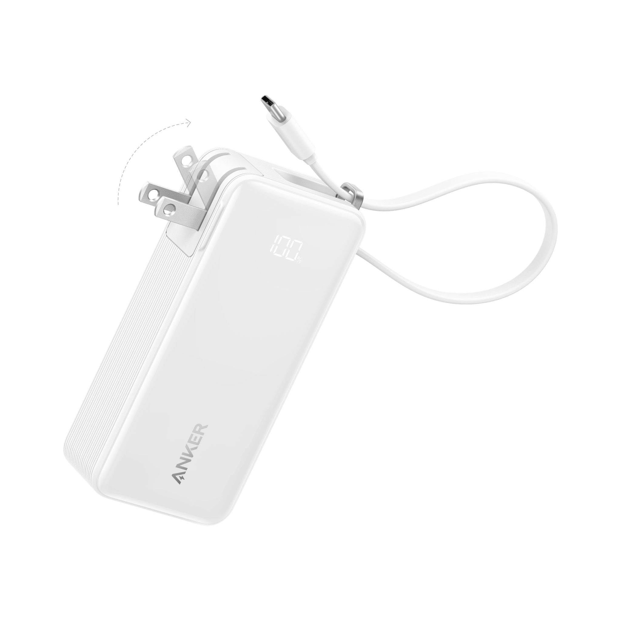 Anker Power Bank (10K, Fusion, Built - In Cable) - Black Girl Golf