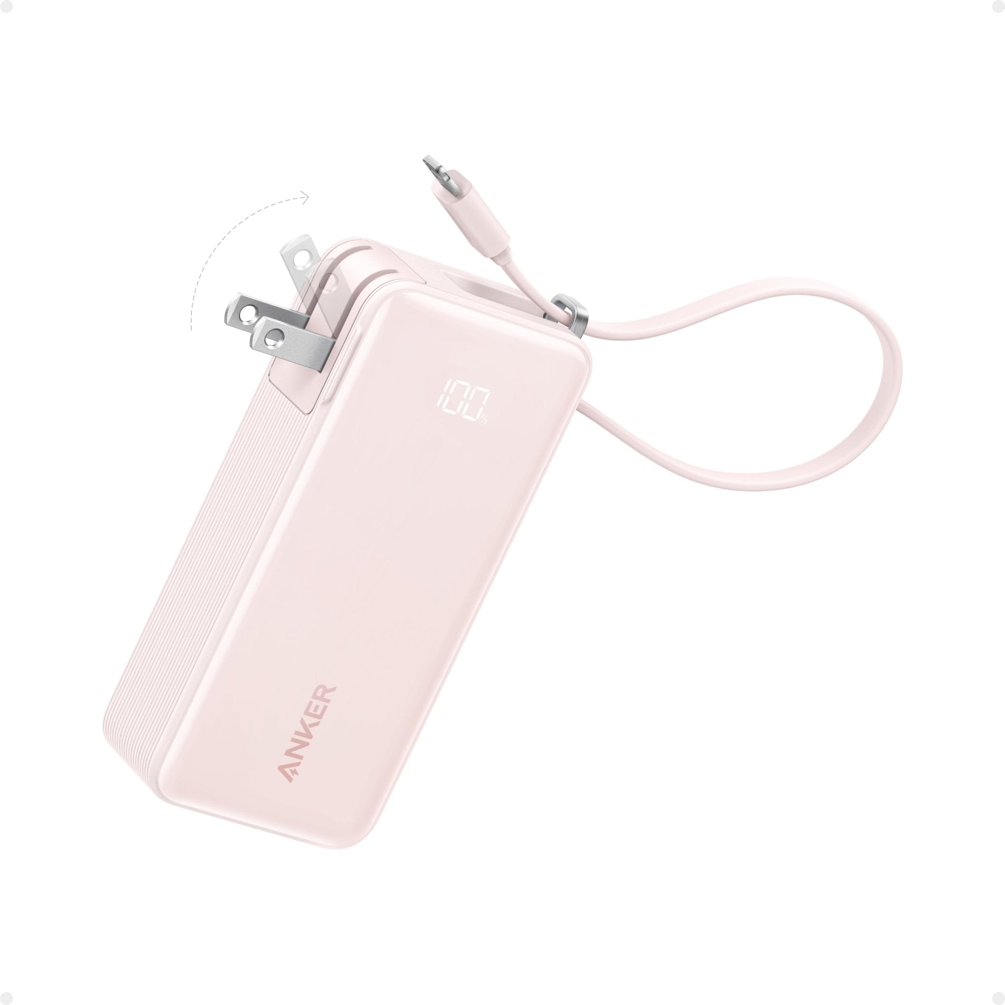 Anker Power Bank (10K, Fusion, Built - In Cable) - Black Girl Golf