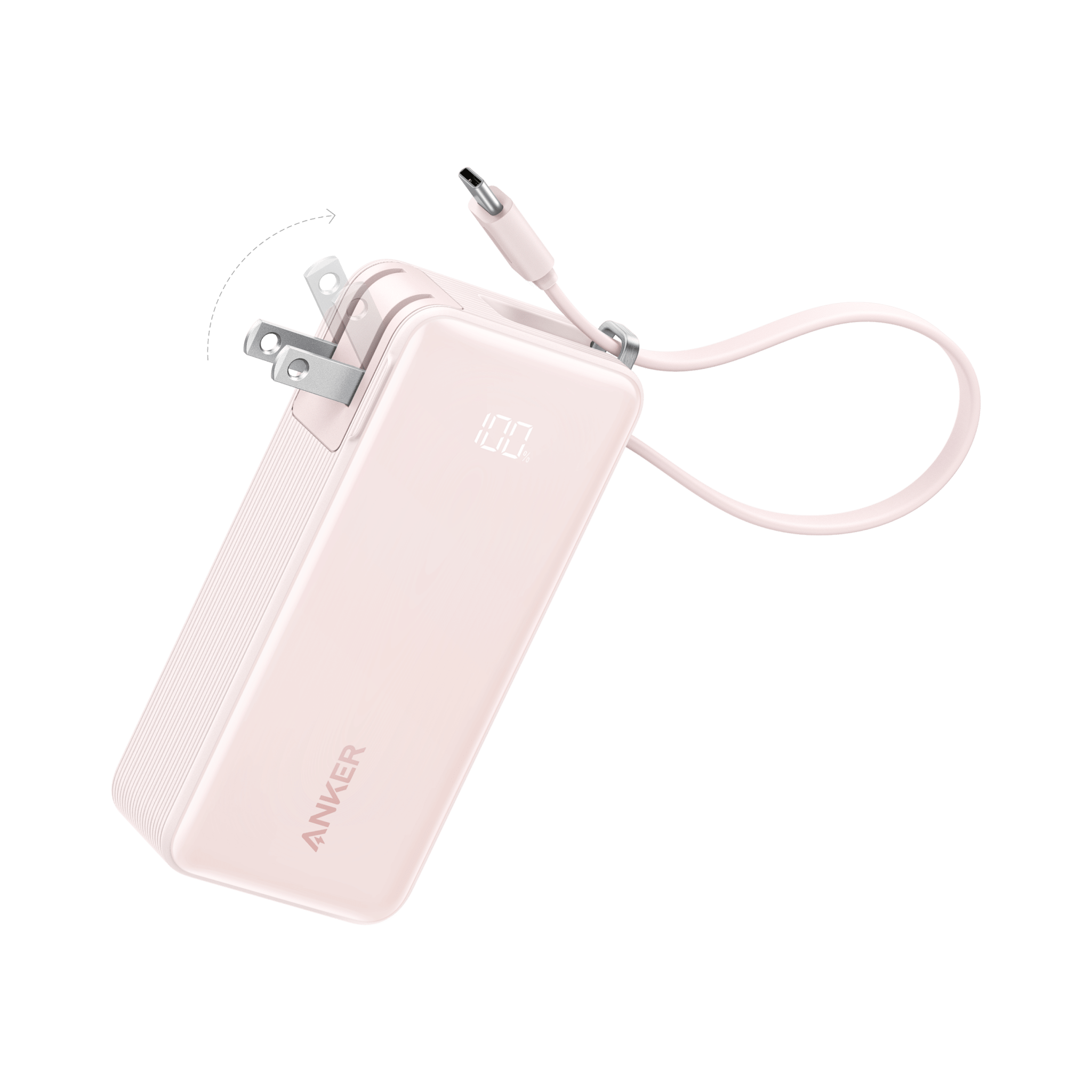 Anker Power Bank (10K, Fusion, Built - In Cable) - Black Girl Golf