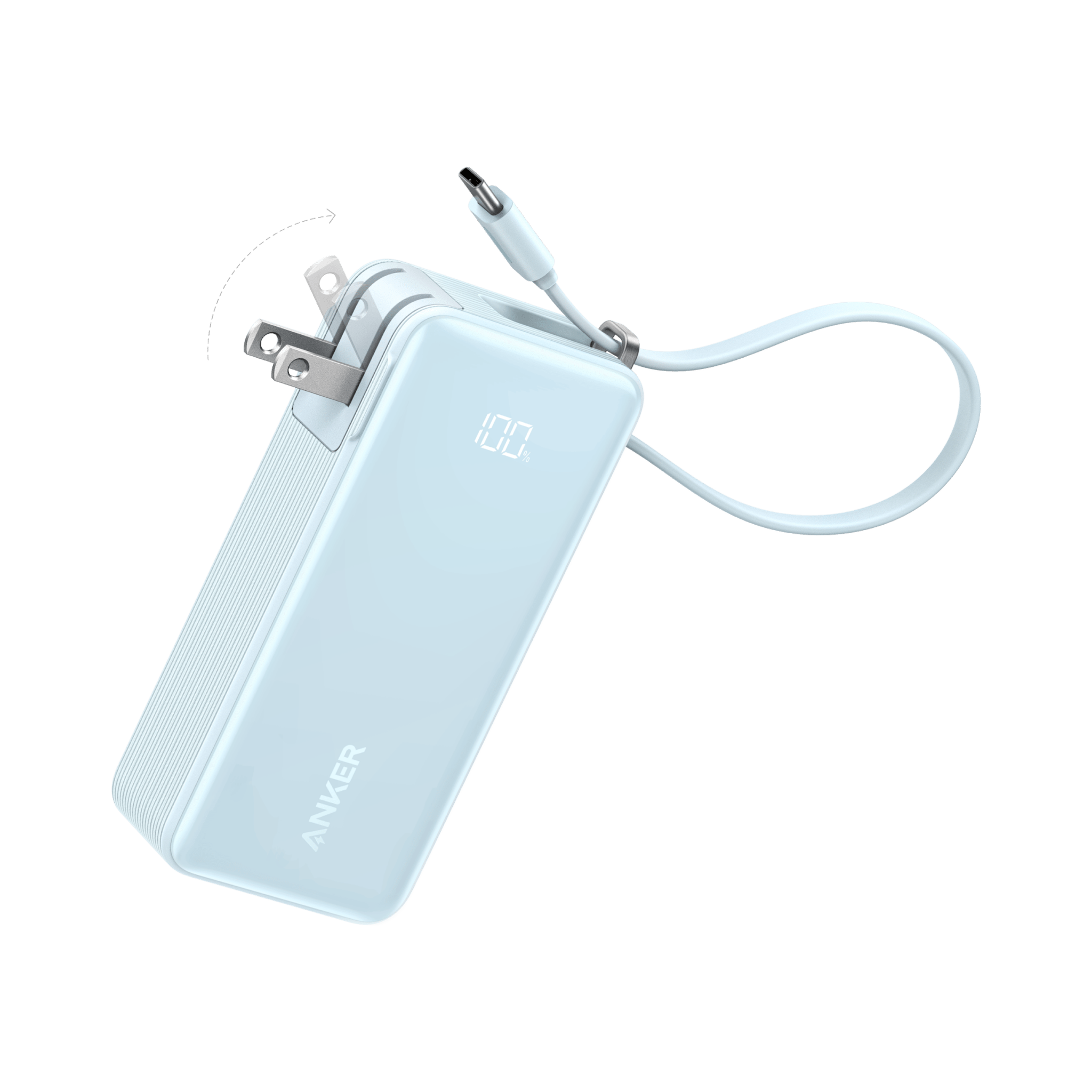 Anker Power Bank (10K, Fusion, Built - In Cable) - Black Girl Golf