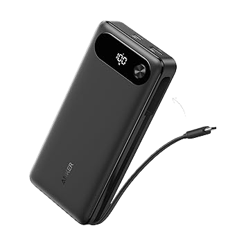 Anker Power Bank (20K, 87W, Built - In USB - C Cable) - Black Girl Golf