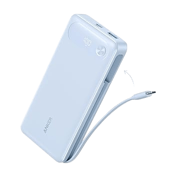 Anker Power Bank (20K, 87W, Built - In USB - C Cable) - Black Girl Golf