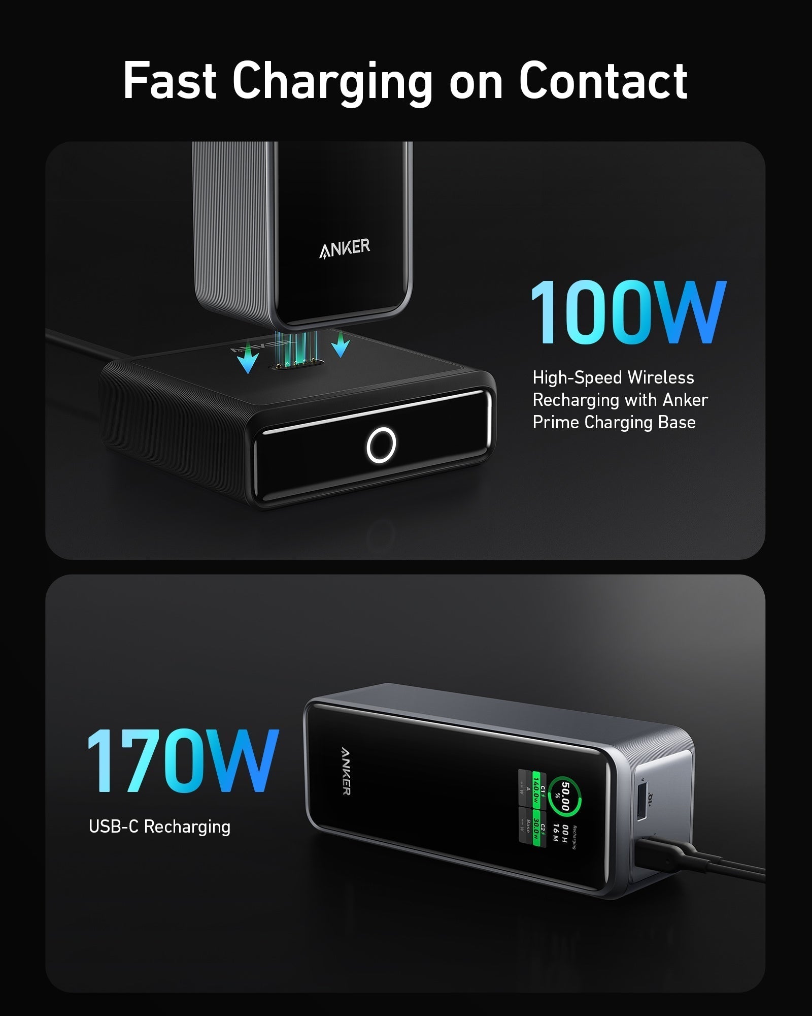 Anker Prime 27,650mAh Power Bank (250W) and 100W Charging Base - Black Girl Golf