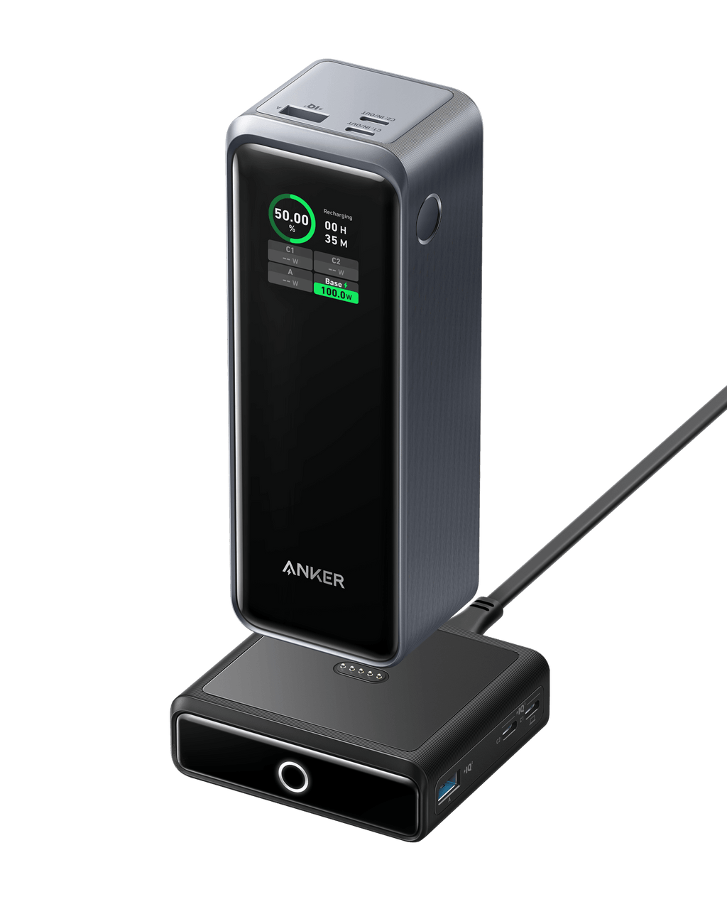 Anker Prime 27,650mAh Power Bank (250W) and 100W Charging Base - Black Girl Golf