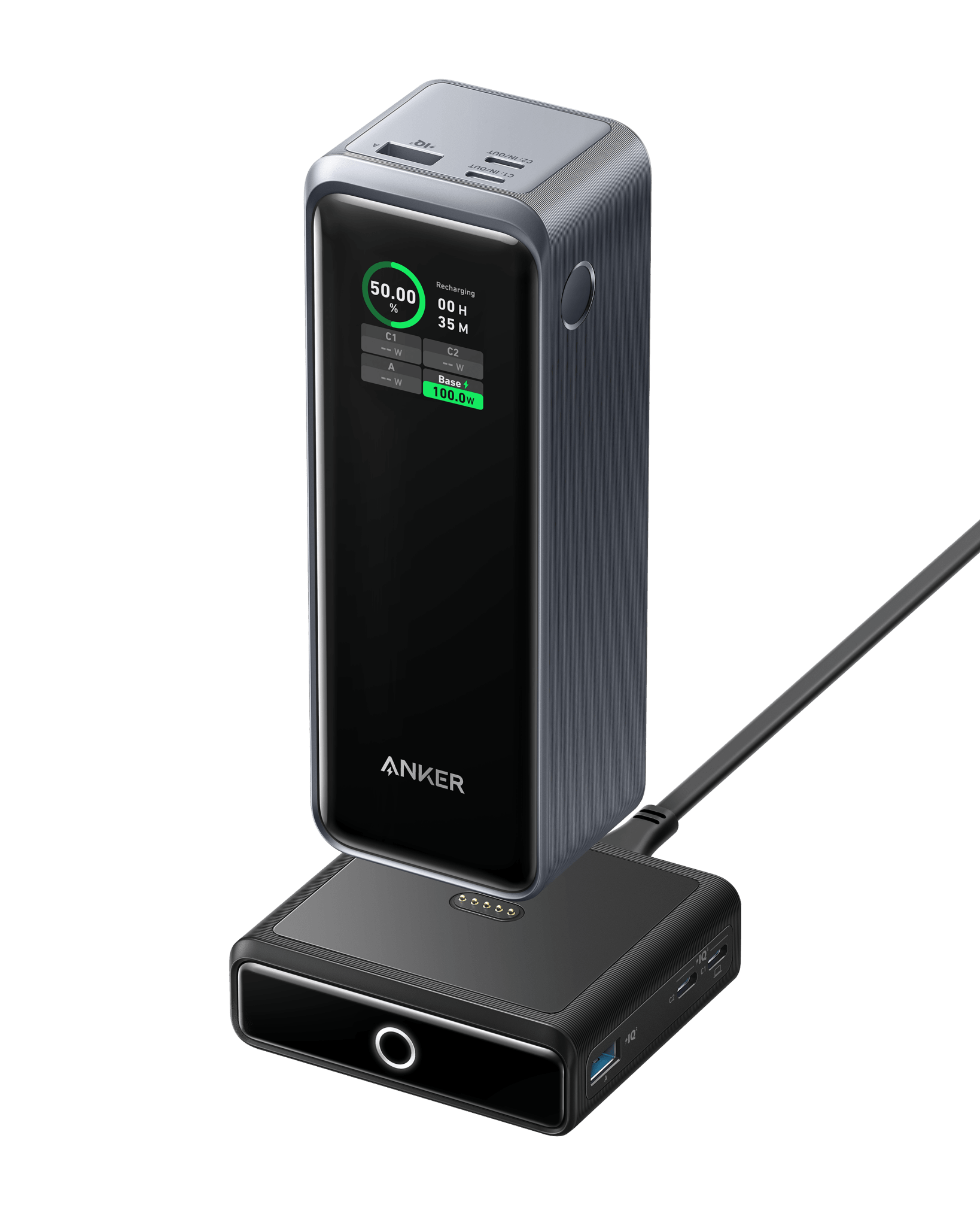 Anker Prime 27,650mAh Power Bank (250W) and 100W Charging Base - Black Girl Golf