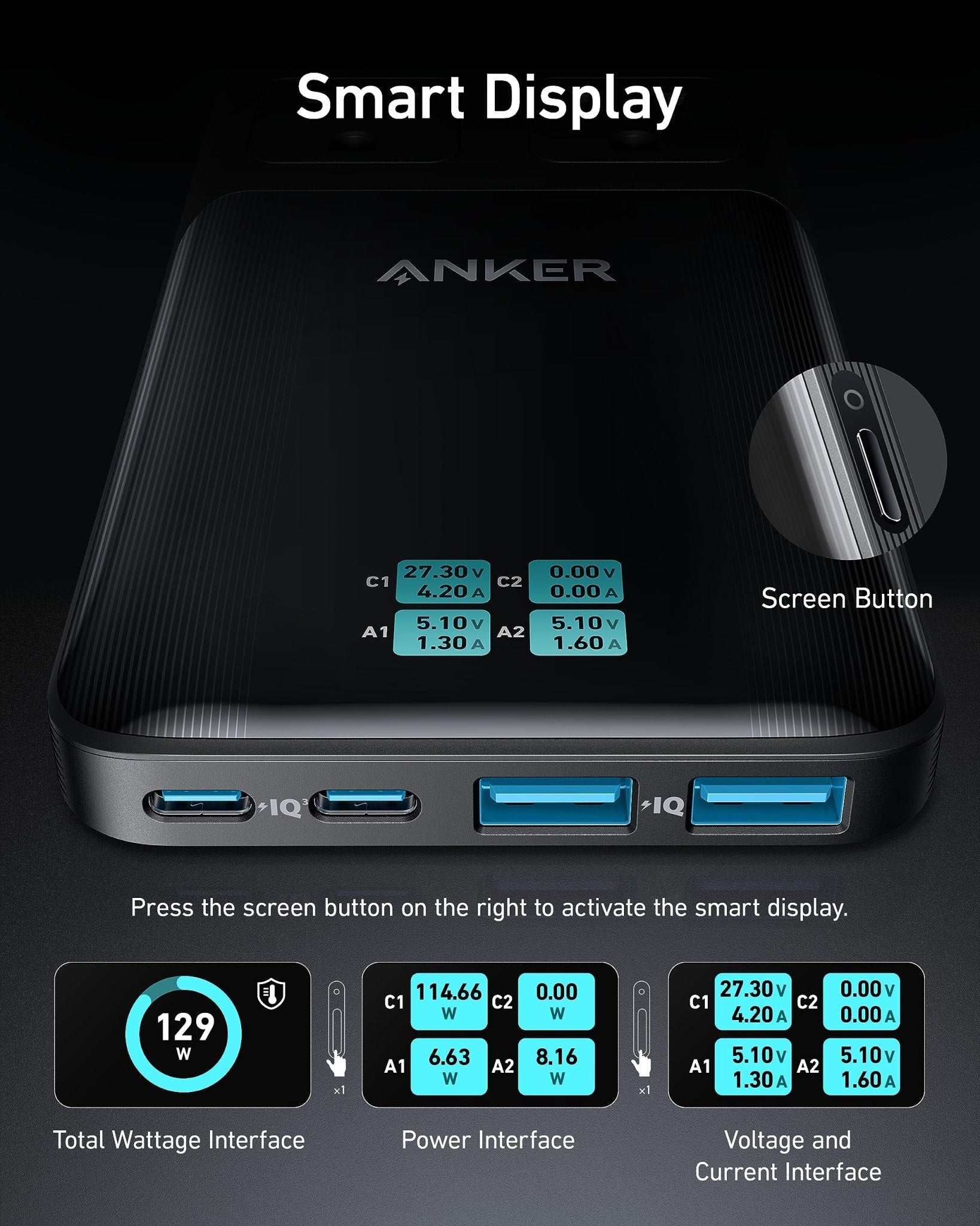 Anker Prime 6 - in - 1 Charging Station (140W) - Black Girl Golf