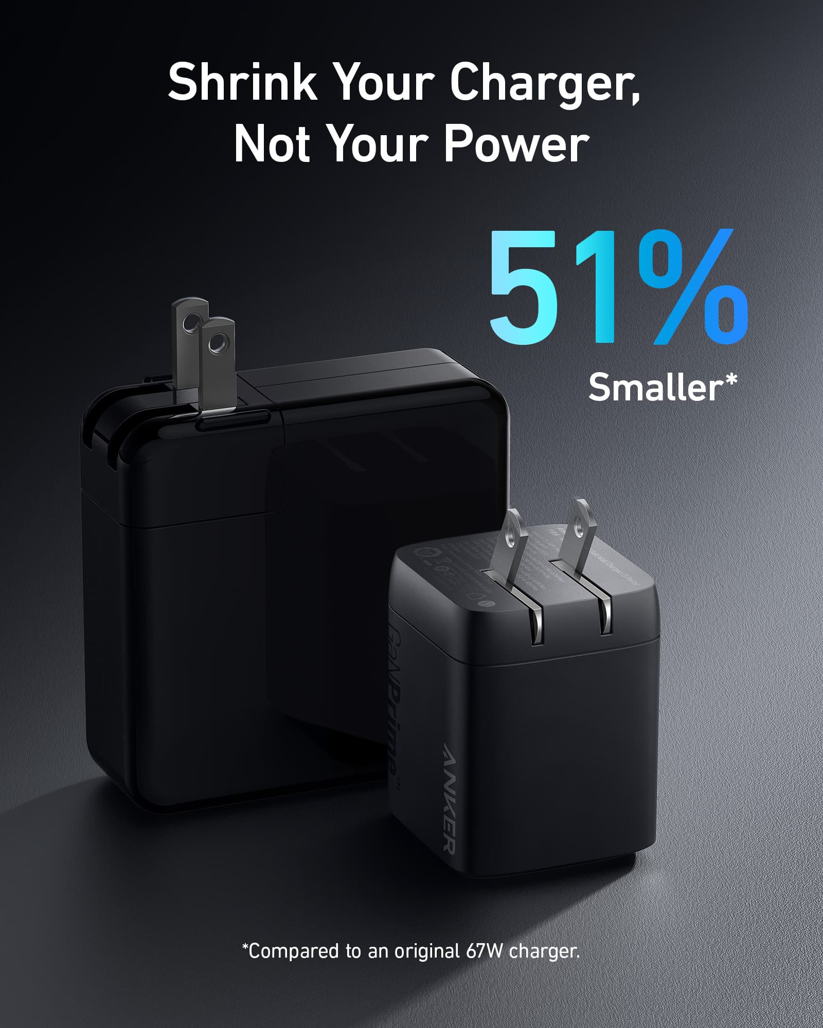 Anker Prime 67W GaN Wall Charger (3 Ports) - Black Girl Golf