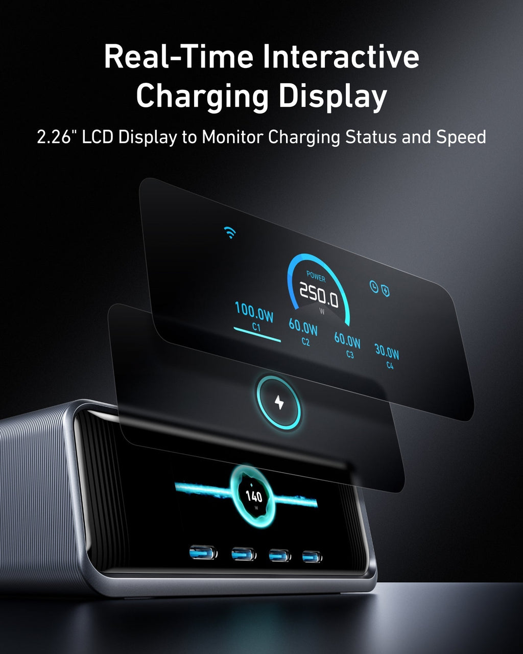 Anker Prime Charger (250W, 6 Ports, GaNPrime) - Black Girl Golf