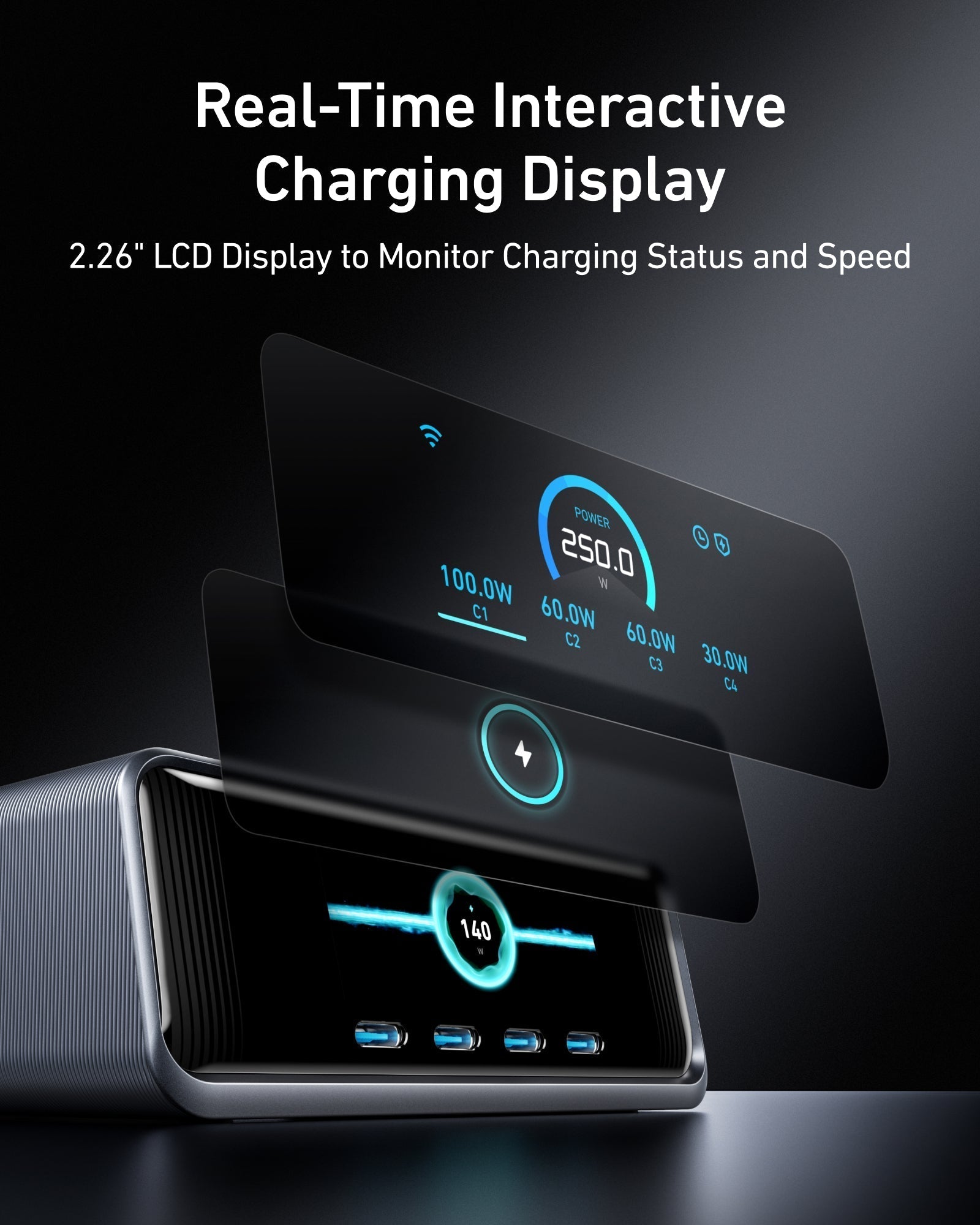Anker Prime Charger (250W, 6 Ports, GaNPrime) - Black Girl Golf