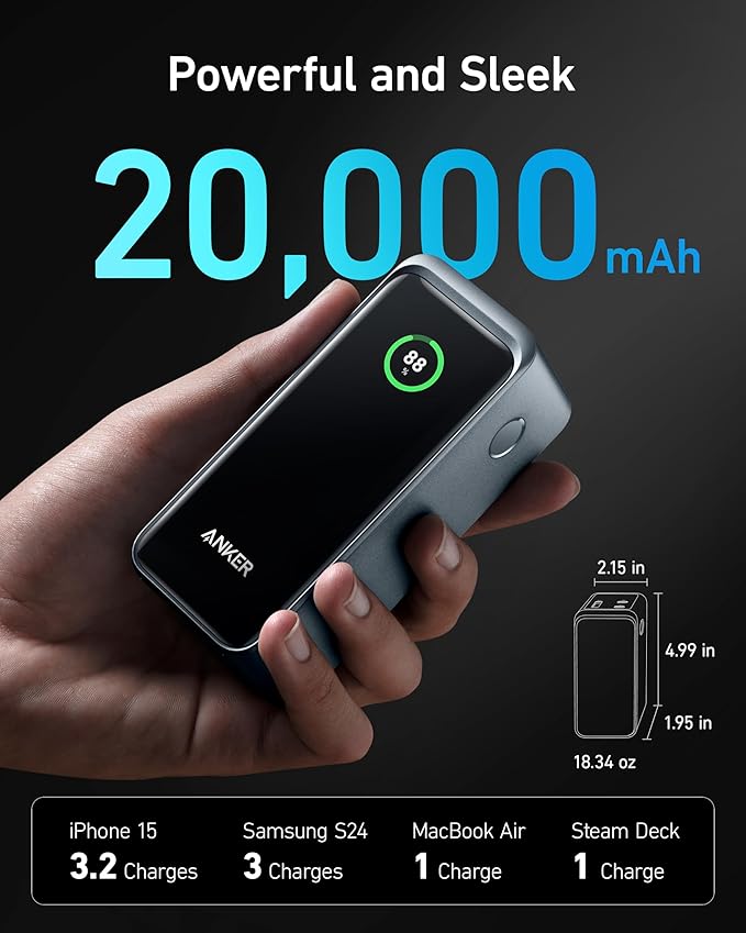 Anker Prime Power Bank (20K, 200W) - Black Girl Golf
