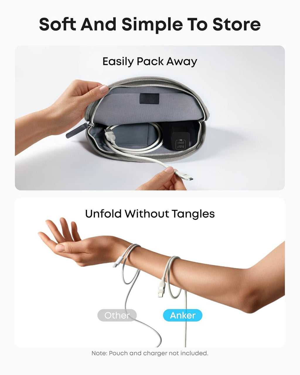 Anker USB - A to USB - C Cable (3 ft/6 ft, Upcycled - Braided) - Black Girl Golf