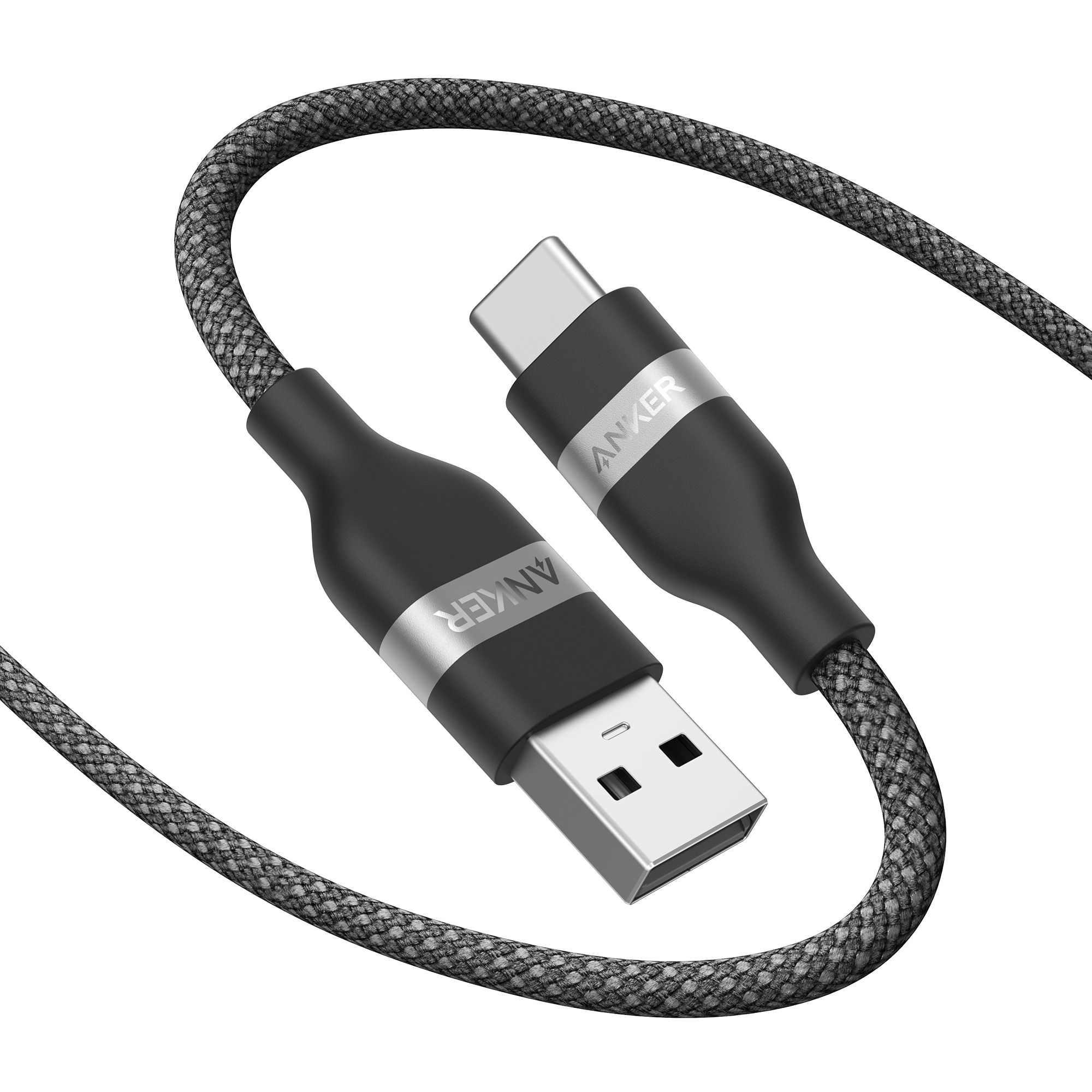 Anker USB - A to USB - C Cable (3 ft/6 ft, Upcycled - Braided) - Black Girl Golf