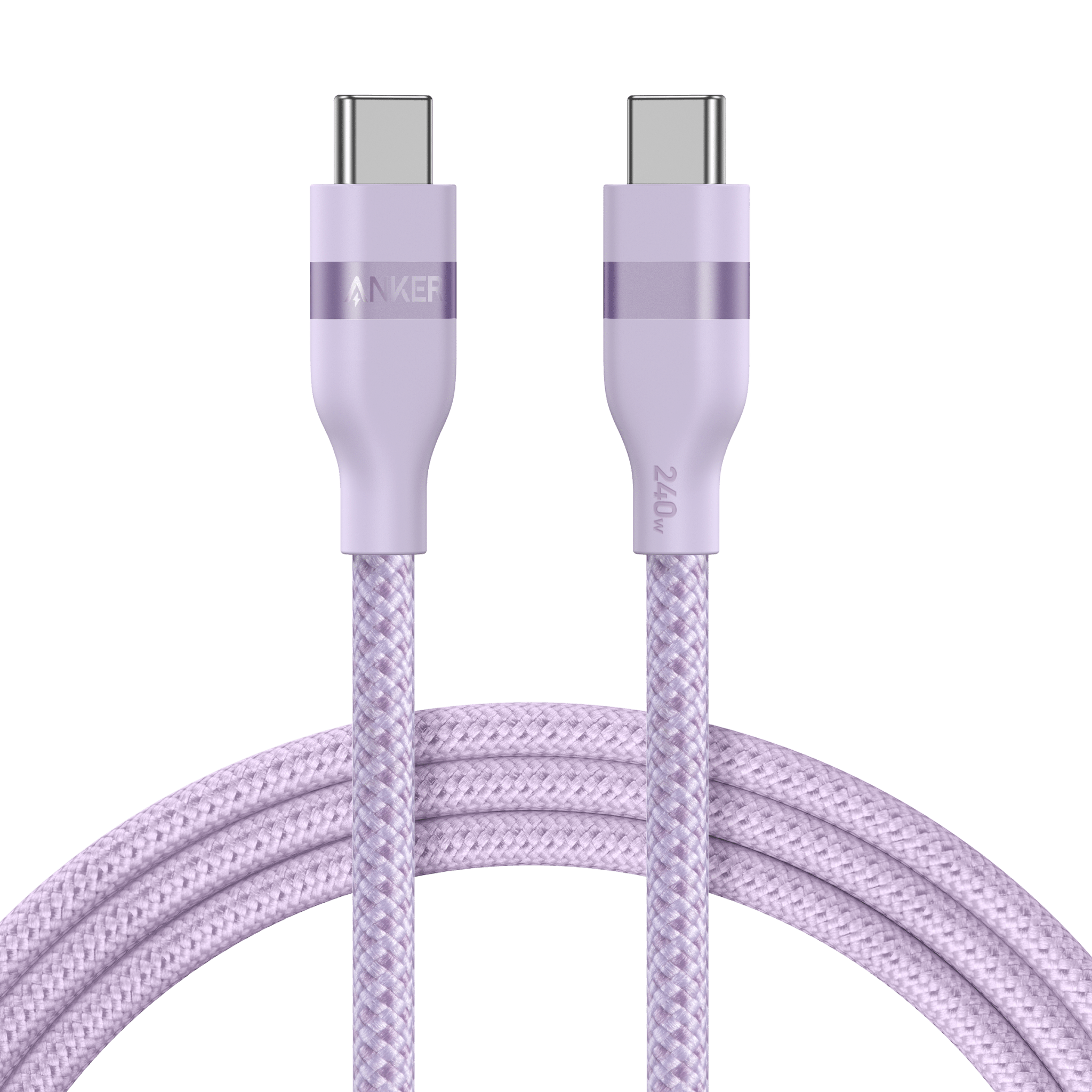 Anker USB - C to USB - C Cable (3 ft / 6 ft, 240W, Upcycled - Braided) - Black Girl Golf