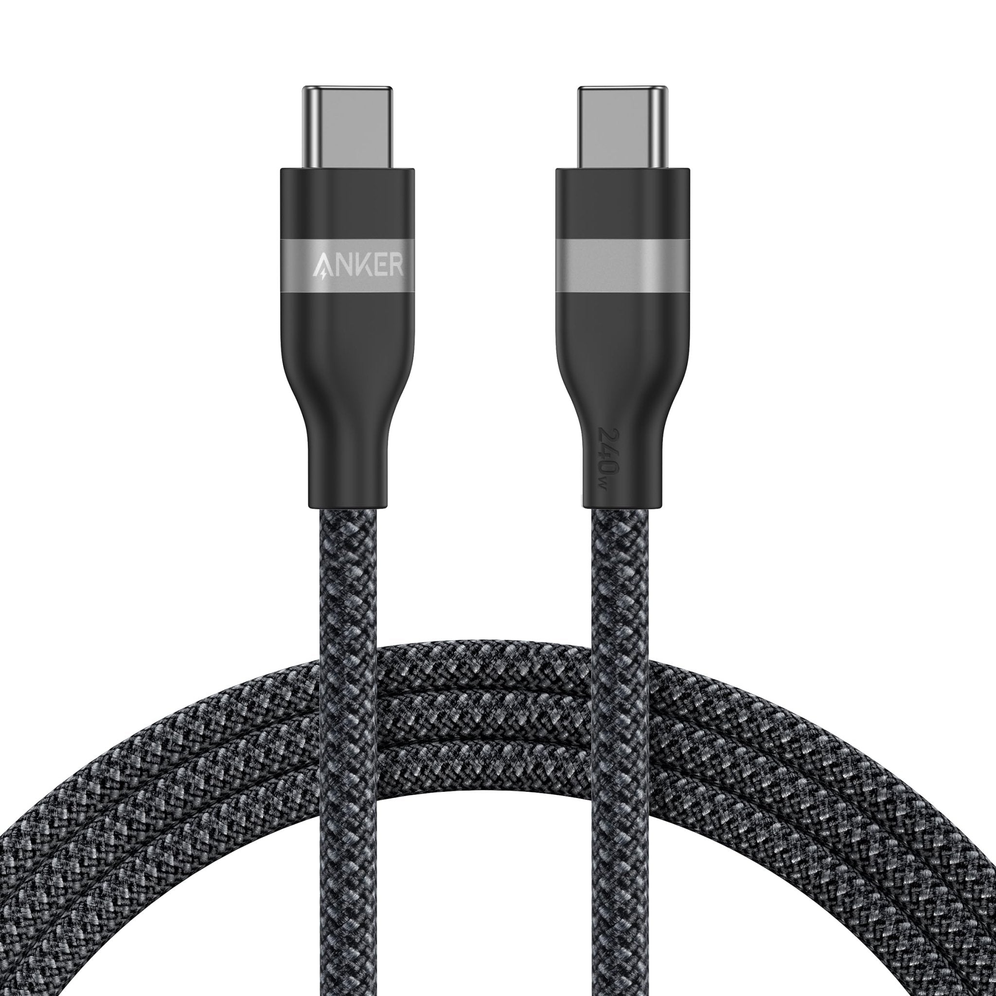 Anker USB - C to USB - C Cable (3 ft / 6 ft, 240W, Upcycled - Braided) - Black Girl Golf