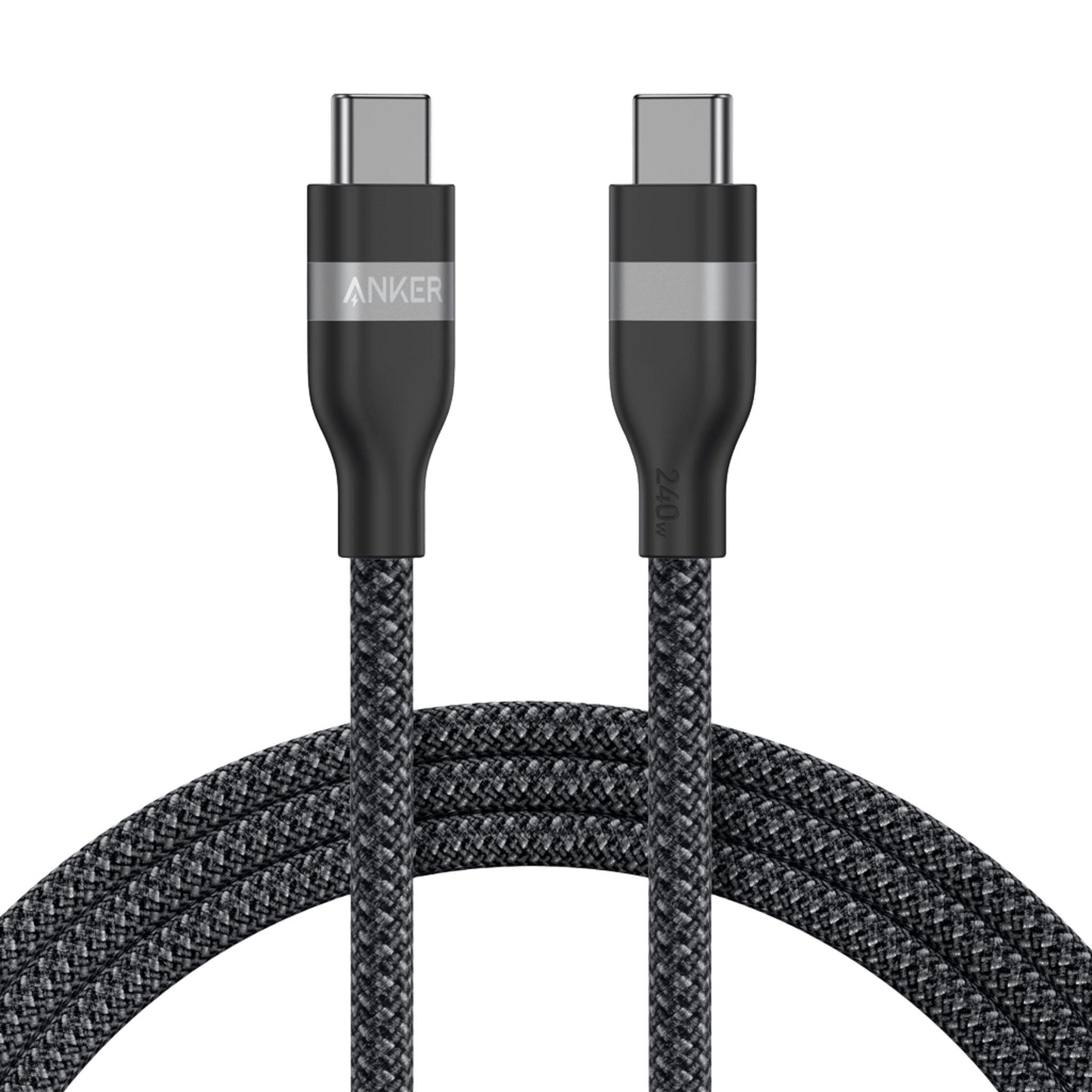 Anker USB - C to USB - C Cable (3 ft / 6 ft, 240W, Upcycled - Braided) - Black Girl Golf