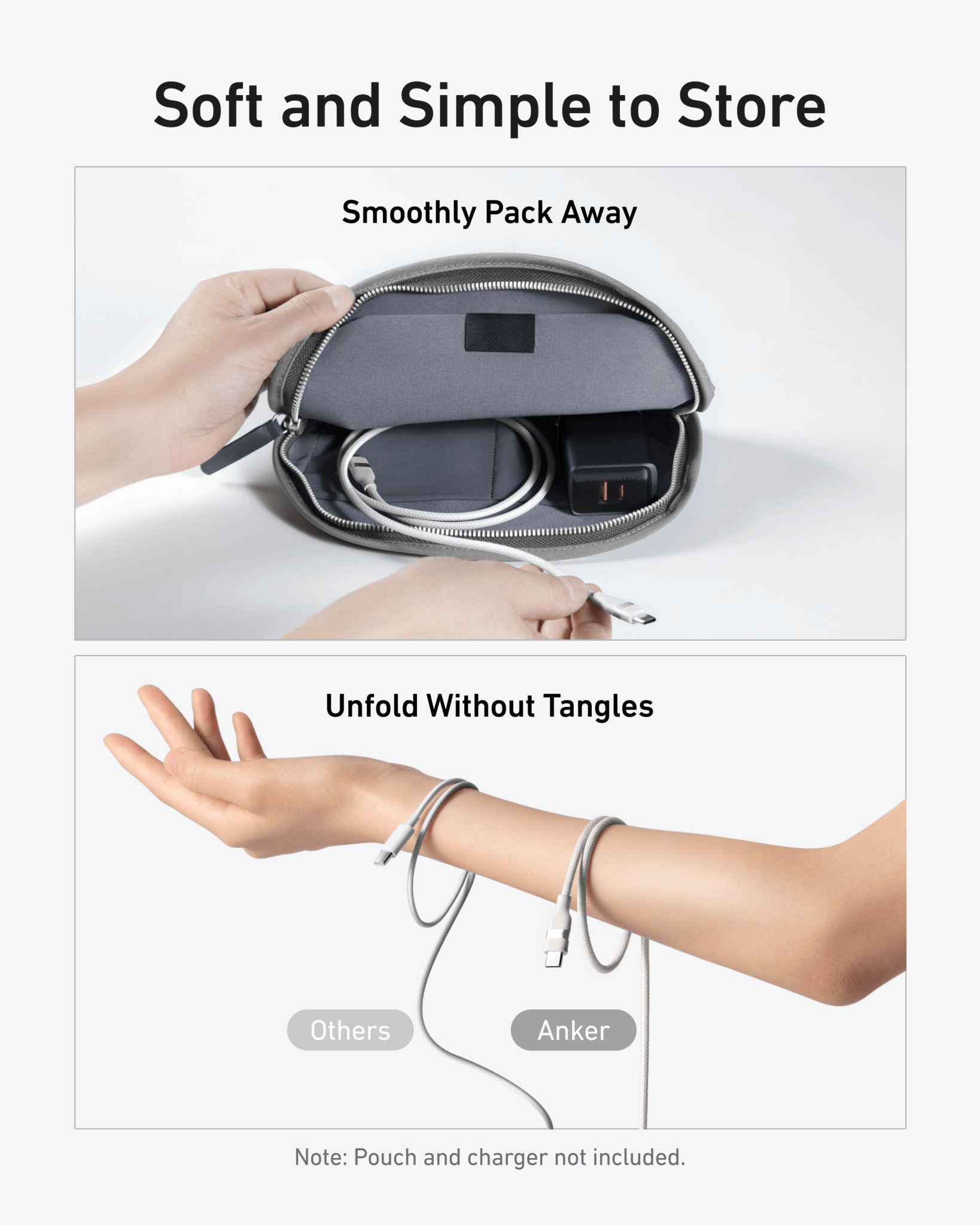 Anker USB - C to USB - C Cable (3 ft / 6 ft, 240W, Upcycled - Braided) - Black Girl Golf