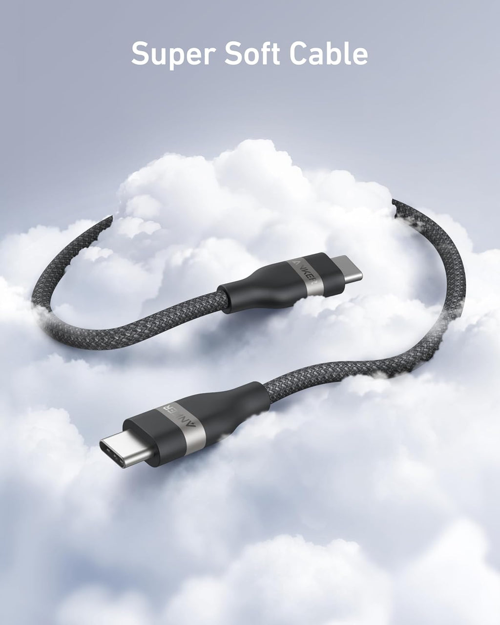 Anker USB - C to USB - C Cable (3 ft / 6 ft, 240W, Upcycled - Braided) - Black Girl Golf