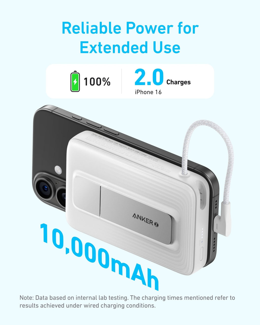 Anker Zolo Magnetic Power Bank (10K, 30W, Built-in USB-C Cable) - Black Girl Golf