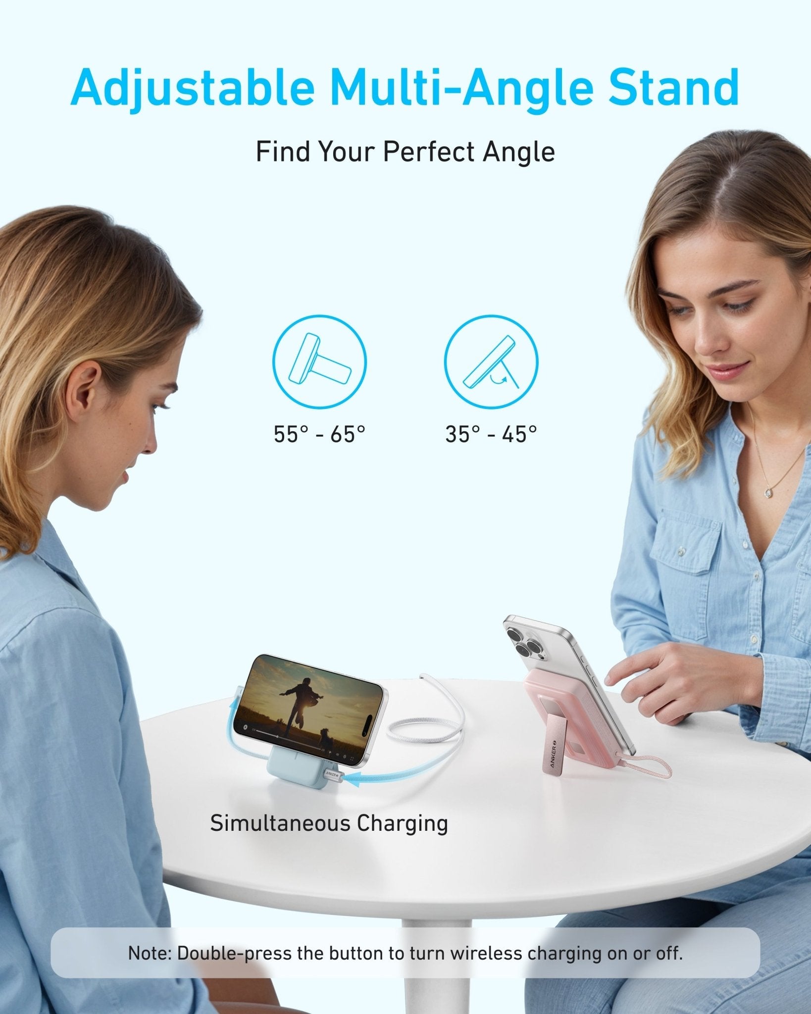 Anker Zolo Magnetic Power Bank (10K, 30W, Built-in USB-C Cable) - Black Girl Golf