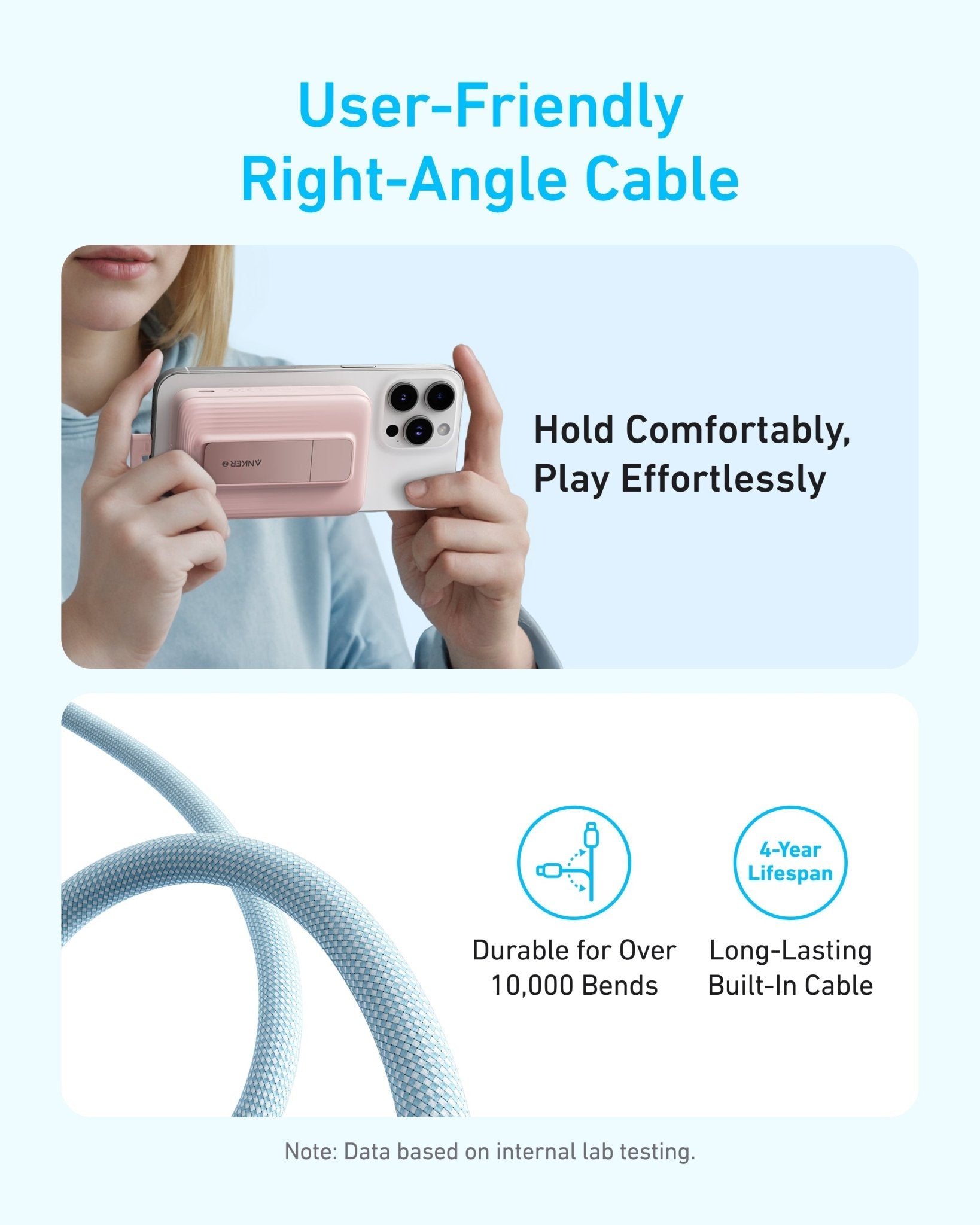 Anker Zolo Magnetic Power Bank (10K, 30W, Built-in USB-C Cable) - Black Girl Golf