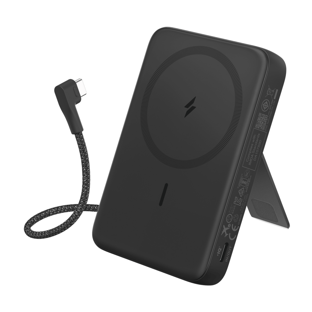 Anker Zolo Magnetic Power Bank (10K, 30W, Built-in USB-C Cable) - Black Girl Golf