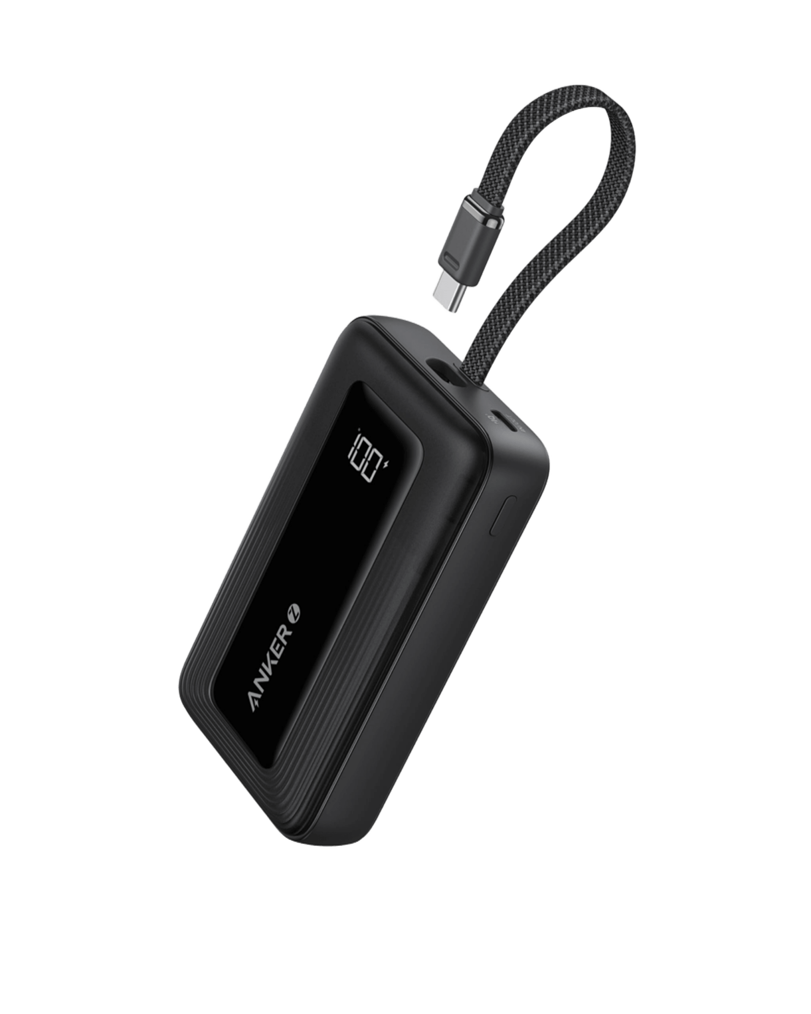 Anker Zolo Power Bank (10K, 30W) with a 5.4 - inch (13.7 cm) built - in USB - C cable. - Black Girl Golf