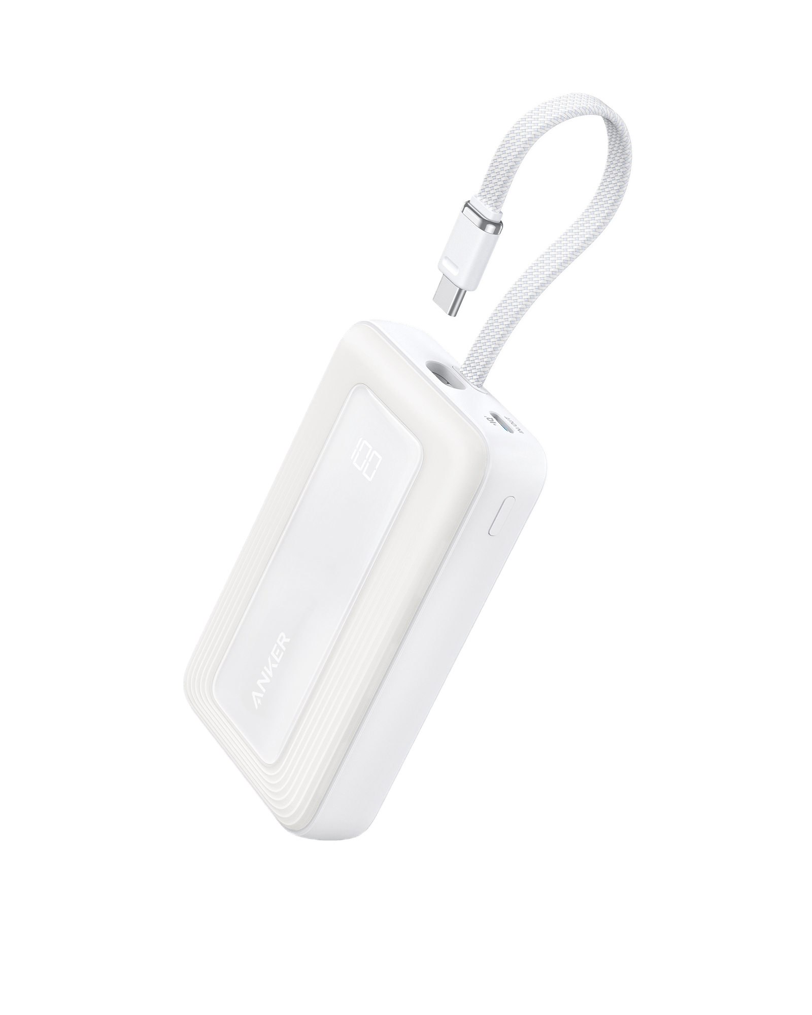 Anker Zolo Power Bank (10K, 30W) with a 5.4 - inch (13.7 cm) built - in USB - C cable. - Black Girl Golf