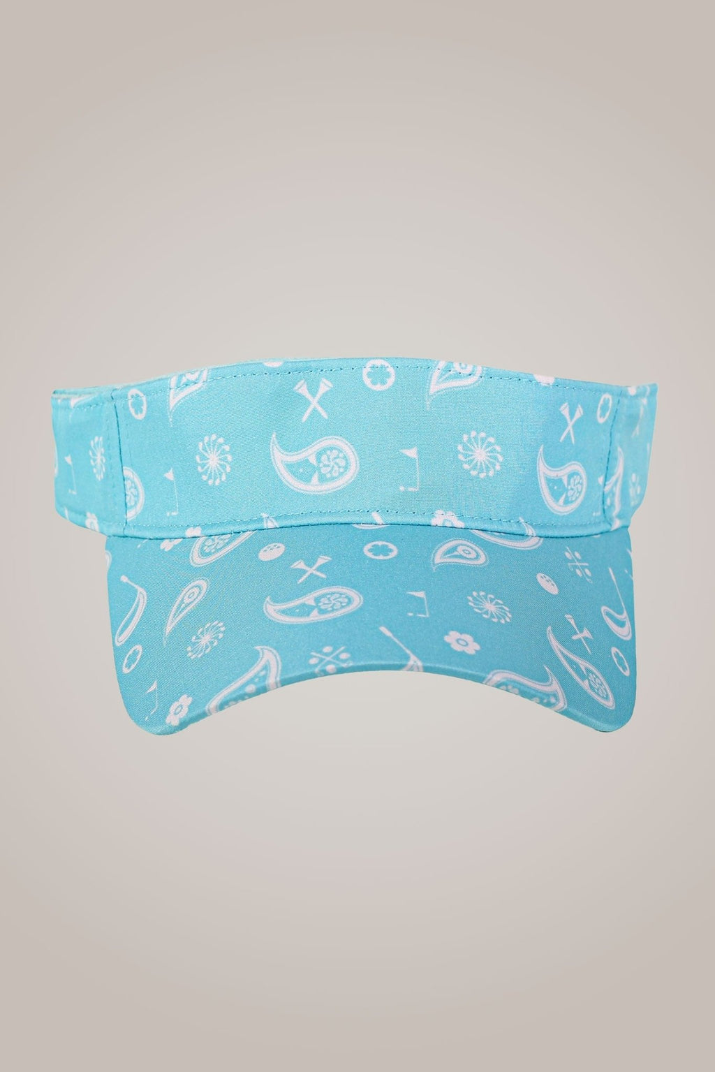 Aqua Paisley Sport Visor - Black Girl Golf