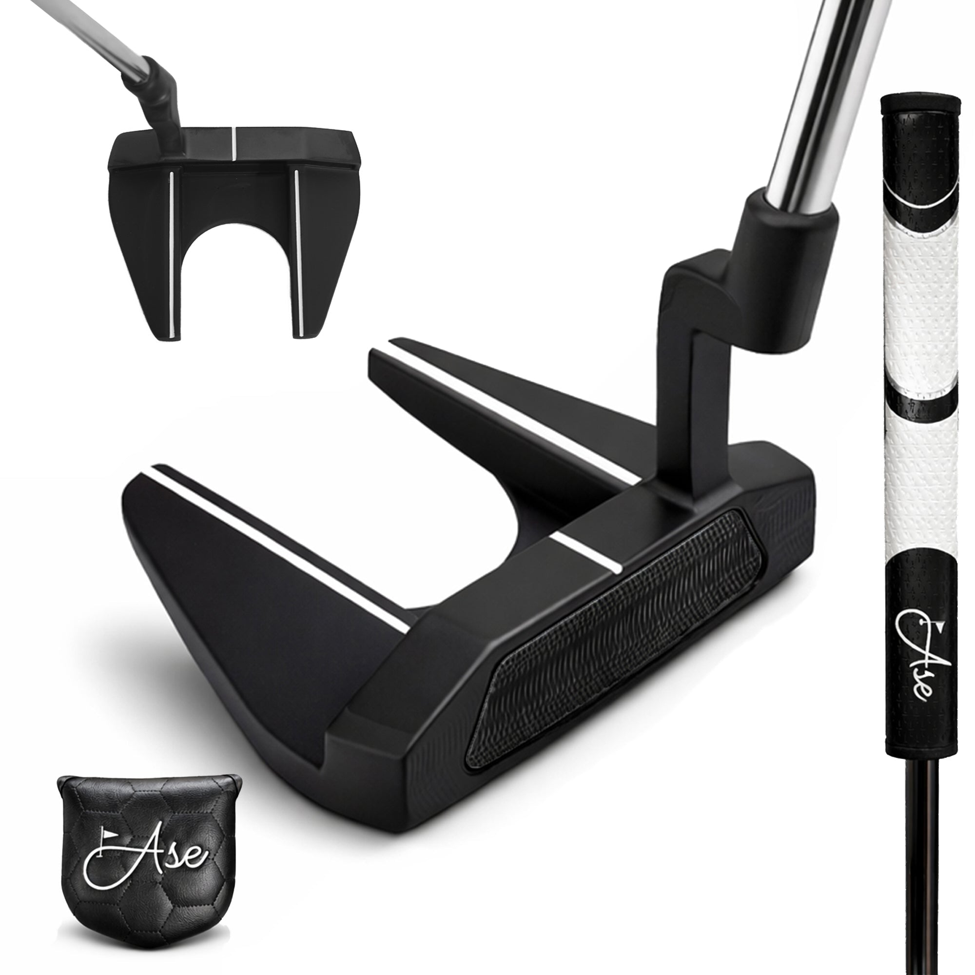 Ase Golf AG2 Mallet Putter - Black Girl Golf