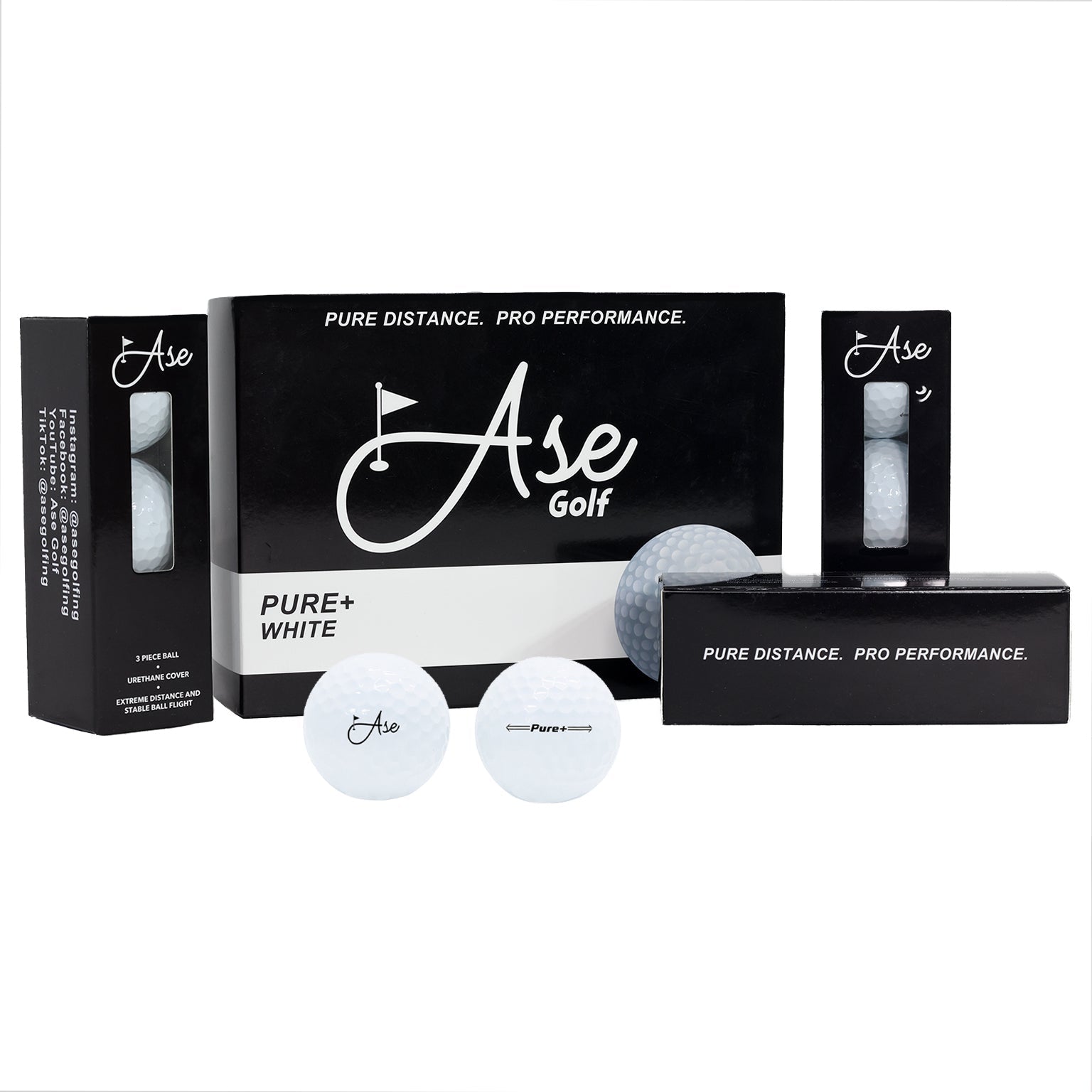Ase Pure+ Golf Ball - Black Girl Golf