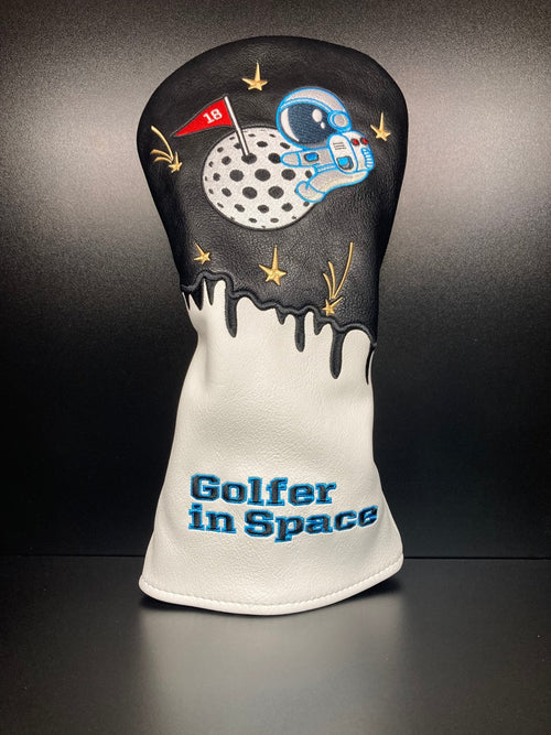 Astronaut Golfer in Space Headcover - Black Girl Golf