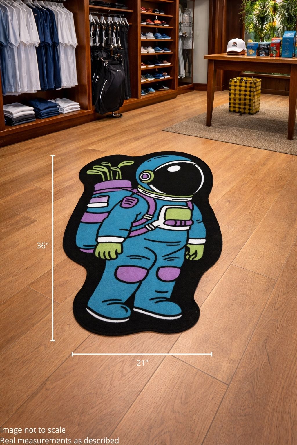 Astronaut Walker | Golf Shop Mat | Cart Accessory - Black Girl Golf