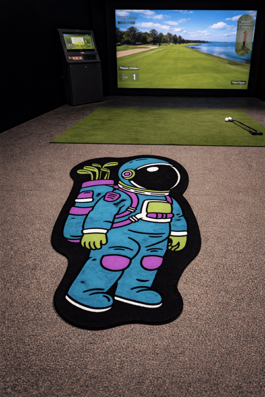Astronaut Walker | Golf Shop Mat | Cart Accessory - Black Girl Golf