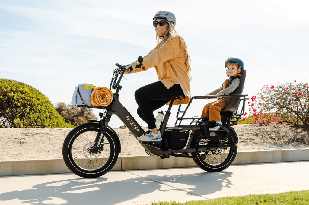 Aventon Abound LR Cargo E - Bike - Black Girl Golf