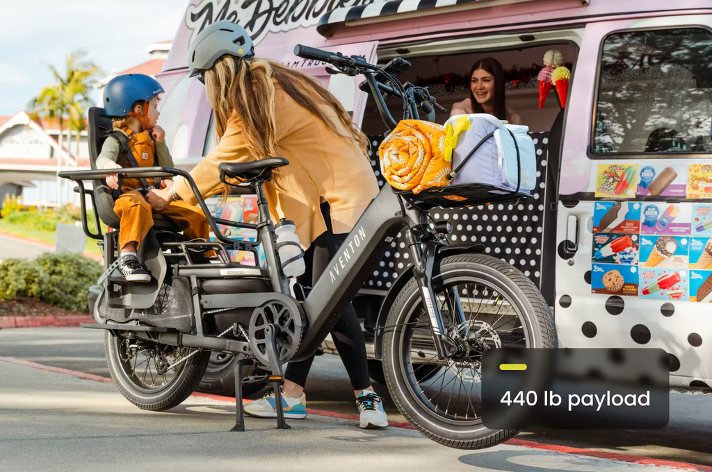 Aventon Abound LR Cargo E - Bike - Black Girl Golf