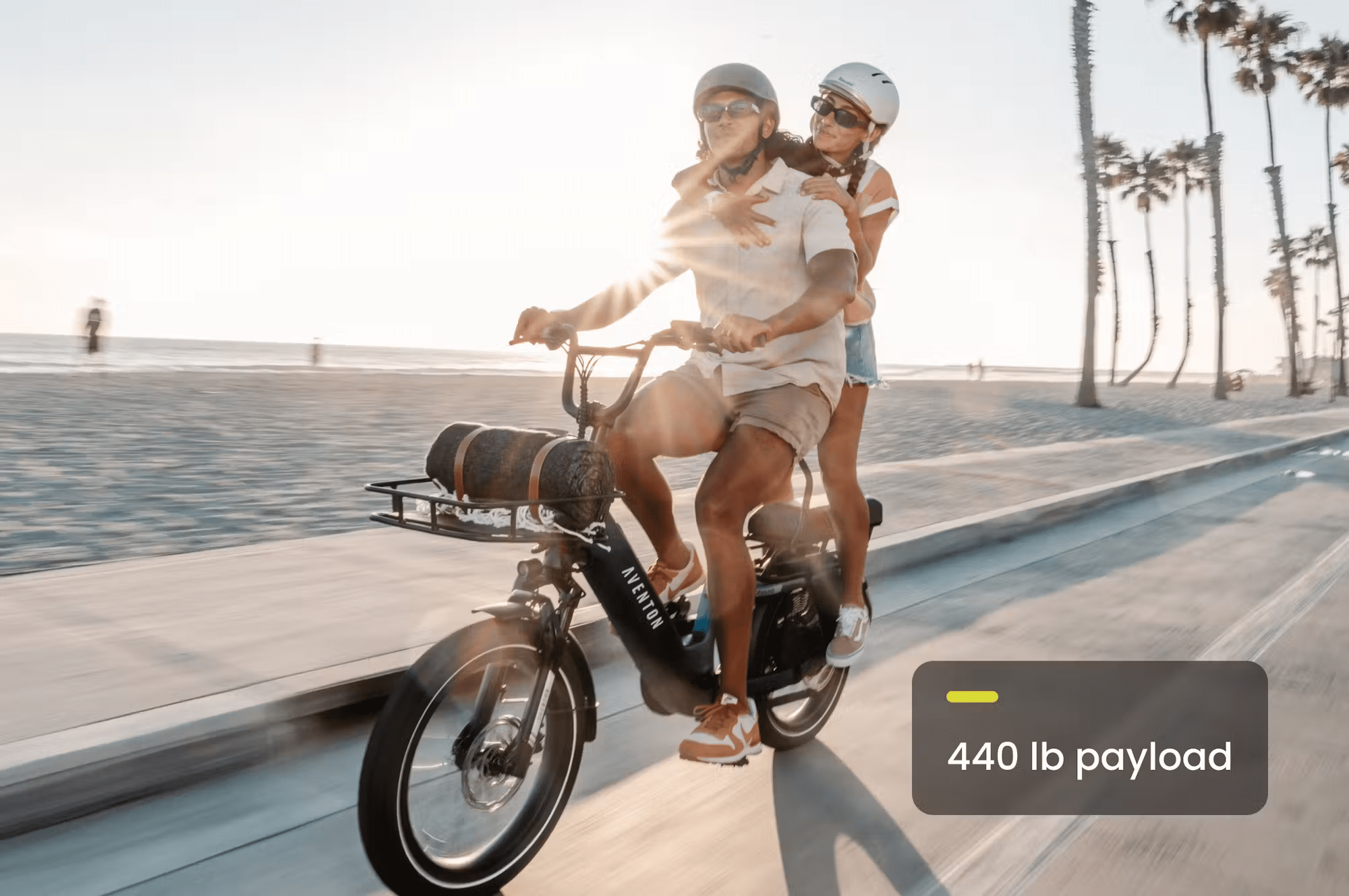 Aventon Abound SR Cargo E - Bike - Black Girl Golf