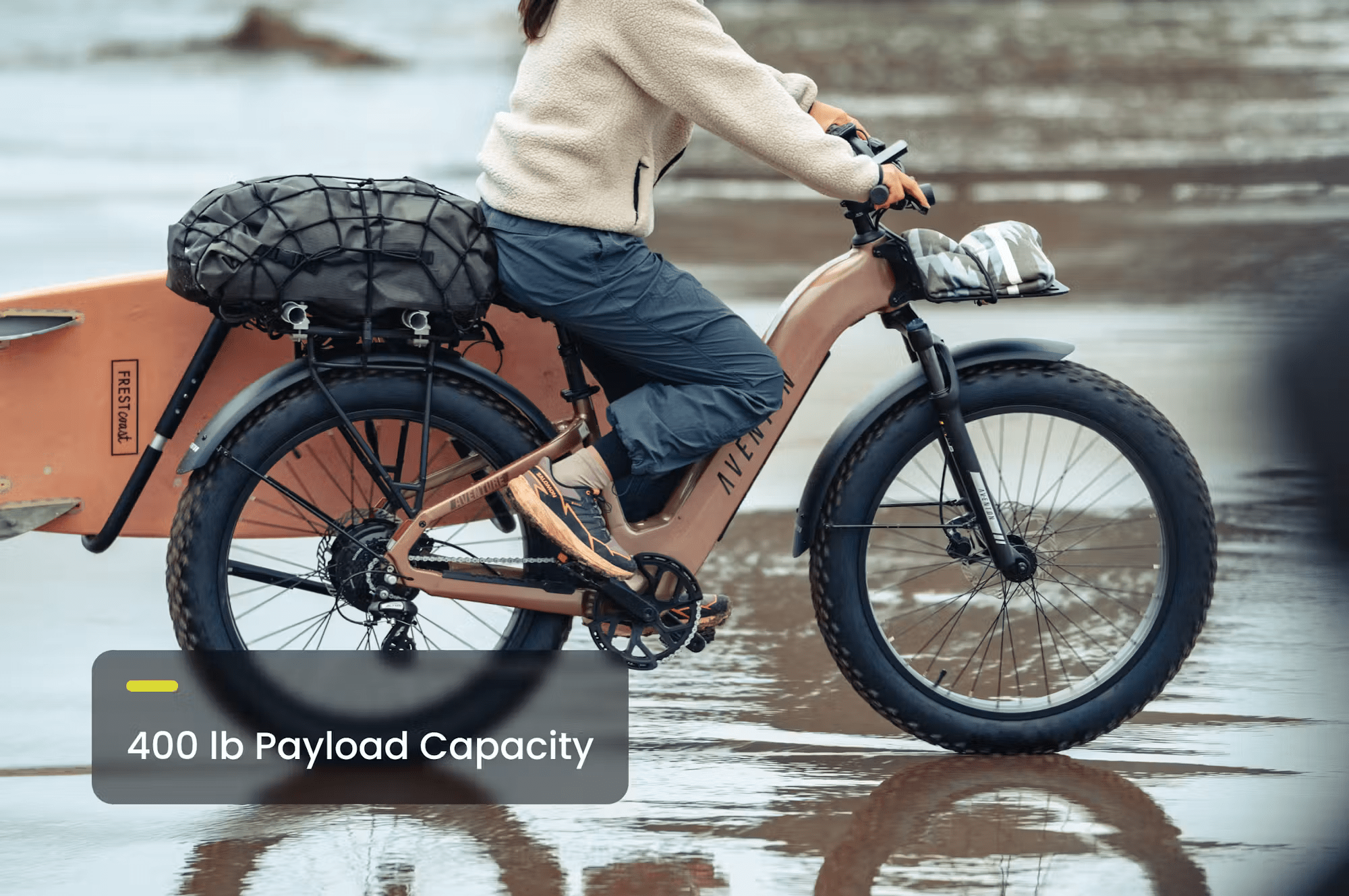 Aventon Aventure.3 E - Bike Step - Through - Black Girl Golf