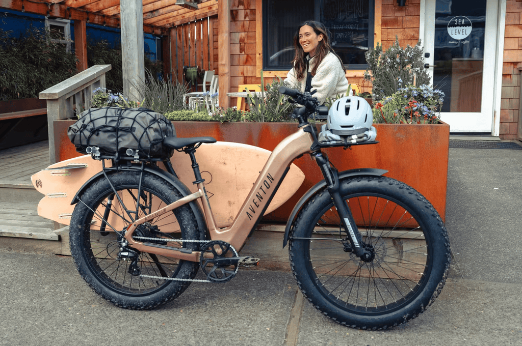 Aventon Aventure.3 E - Bike Step - Through - Black Girl Golf