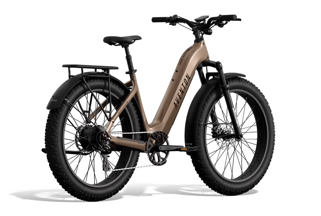 Aventon Aventure.3 E - Bike Step - Through - Black Girl Golf