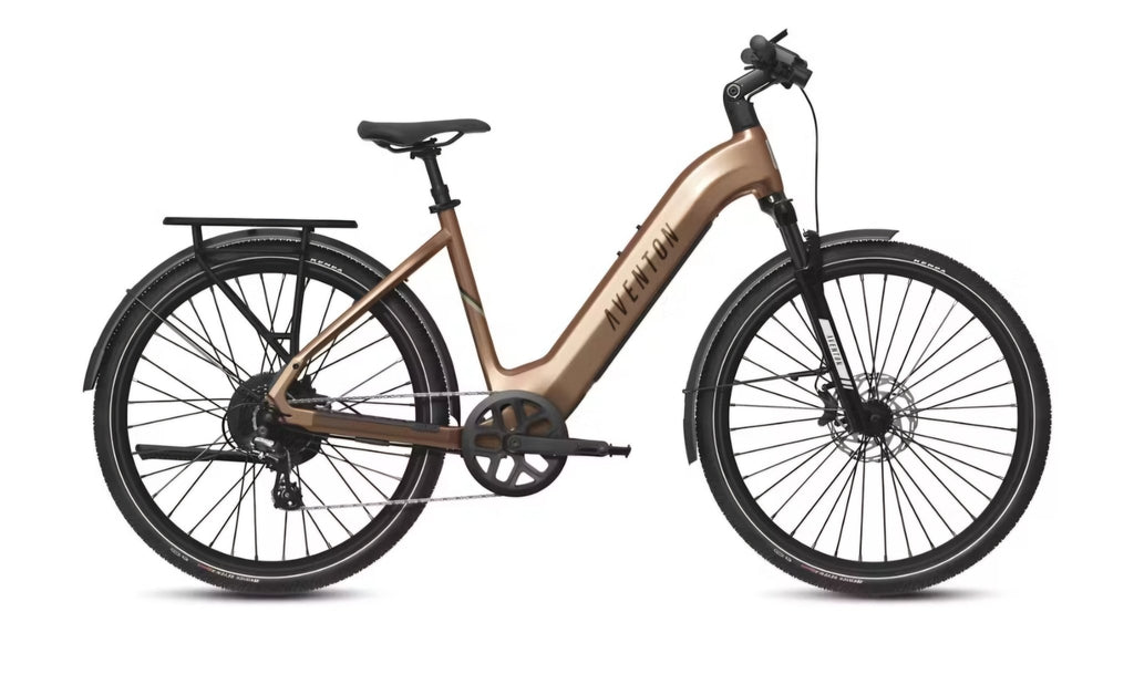 Aventon Level.3 Commuter E - Bike Step - Through - Black Girl Golf