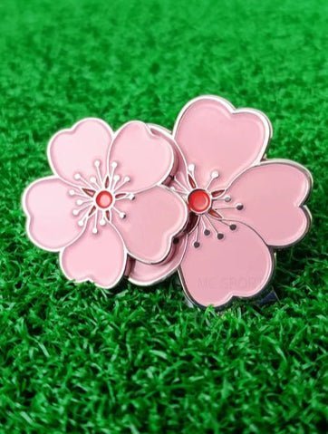Azalea Bloom Golf Ball Marker Clip - Black Girl Golf