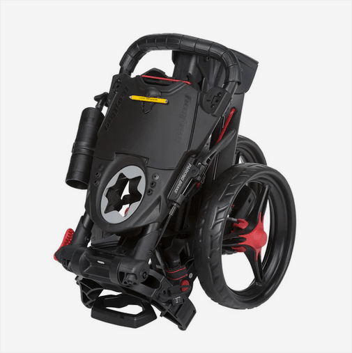 Bag Boy Compact 3 Push Cart - Black Girl Golf