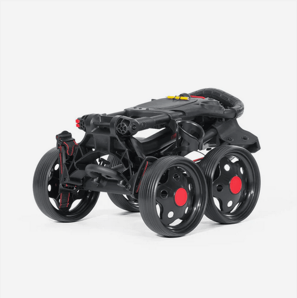 Bag Boy Quad Junior Push Cart - Black Girl Golf
