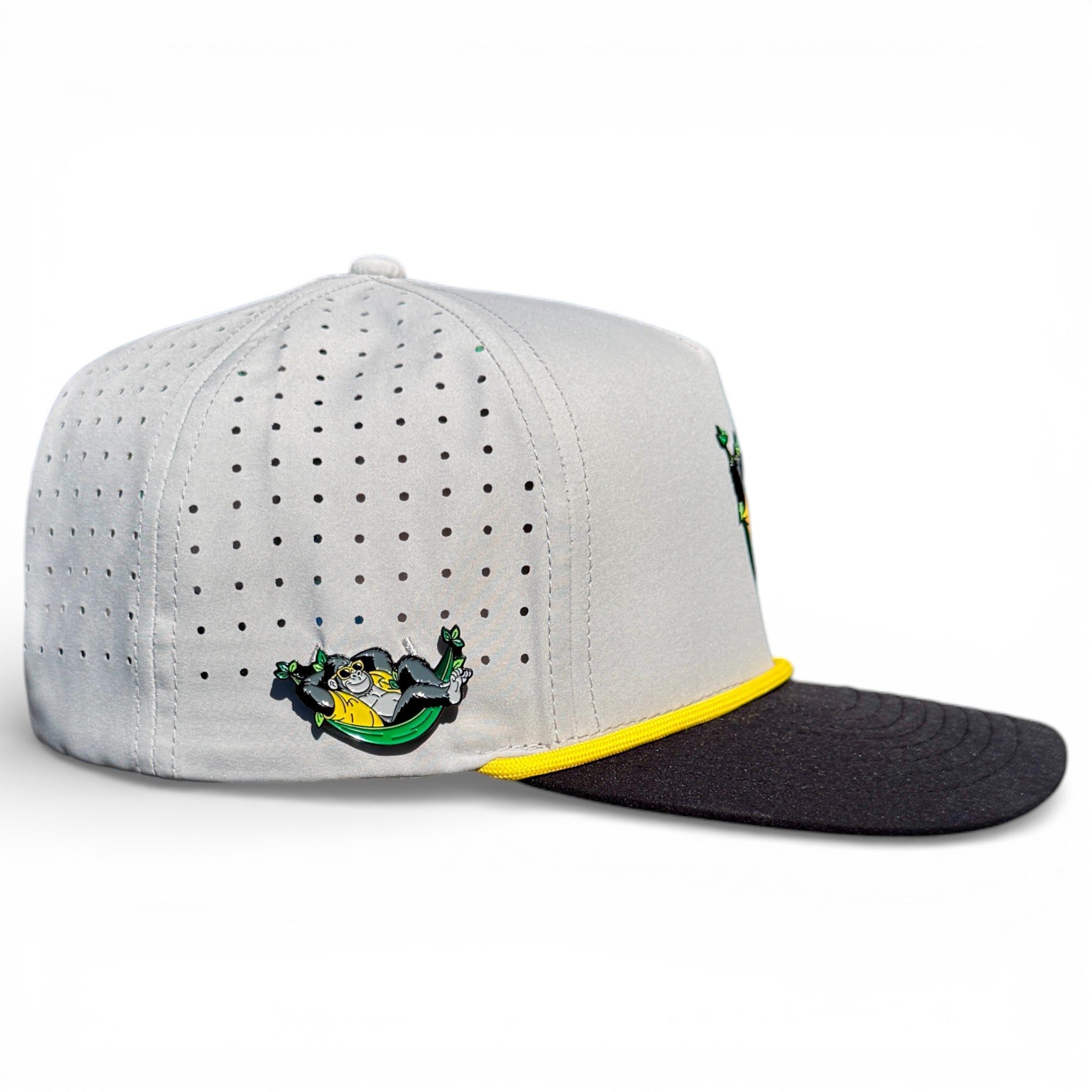 Banana Hammock Golf Hat | Snapback Cap | Built - in Magnetic Ball Marker Holder + Marker Included | Adjustable | One Size - Black Girl Golf