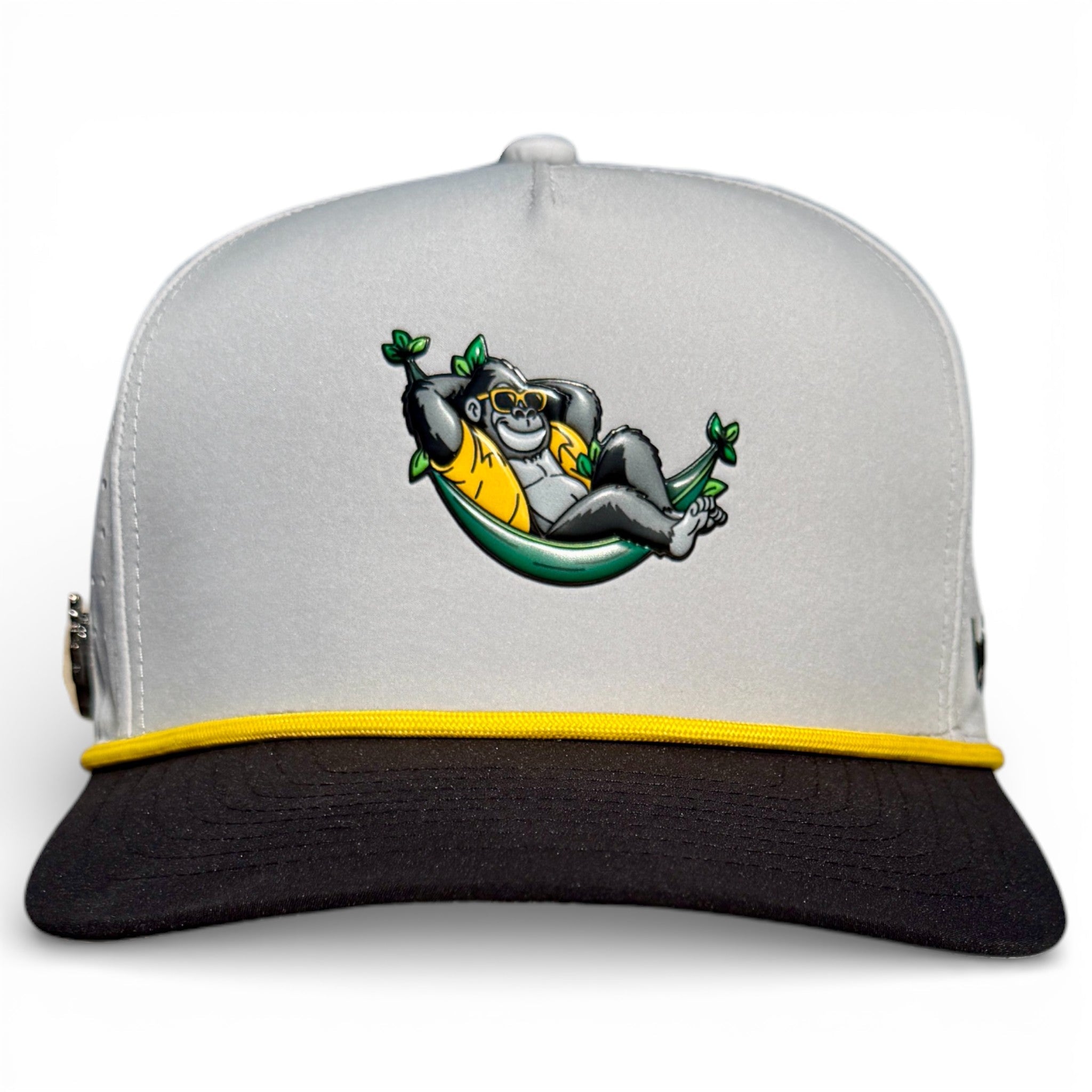 Banana Hammock Golf Hat | Snapback Cap | Built - in Magnetic Ball Marker Holder + Marker Included | Adjustable | One Size - Black Girl Golf